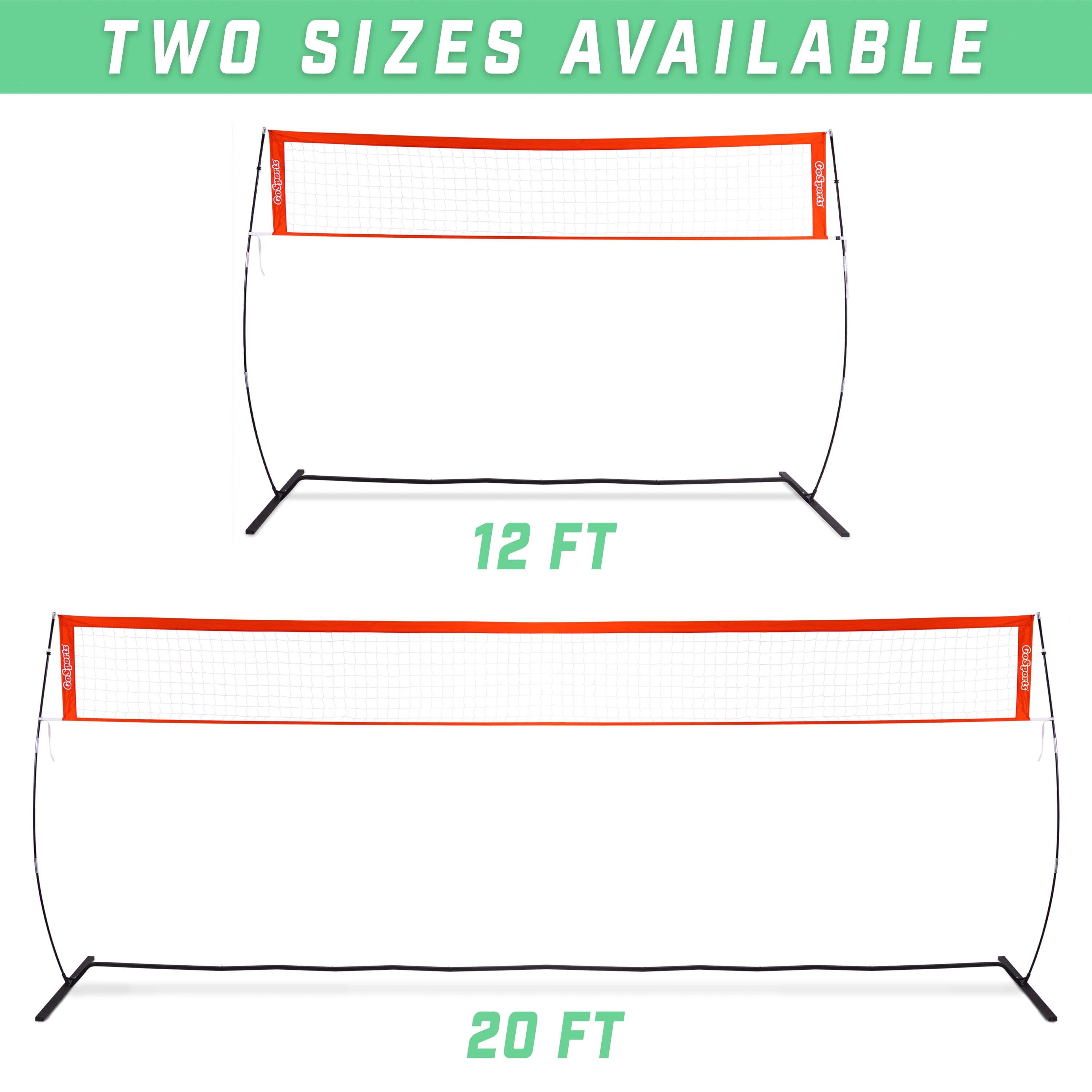two sizes of the goal net