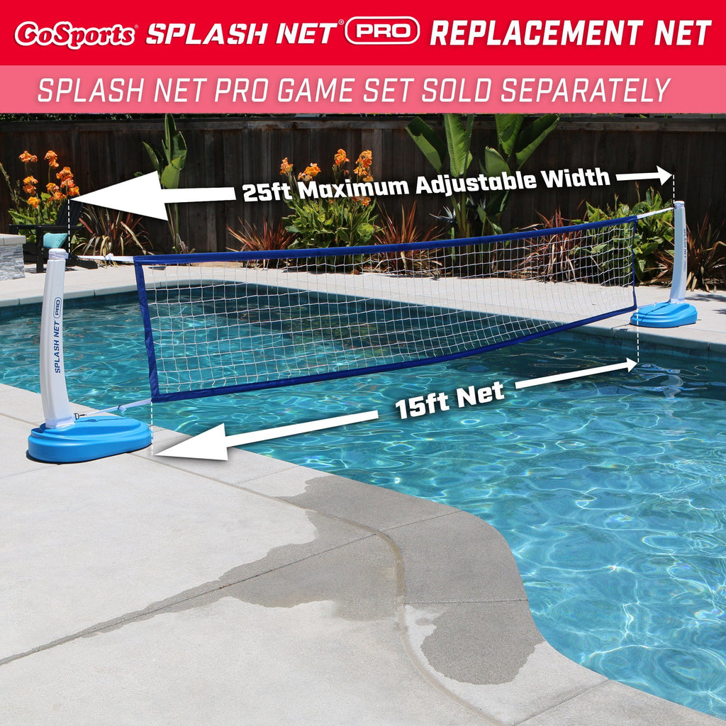 Replacement Pool Volleyball Net for GoSports Splashnet PRO or MAX Games playgosports.com 