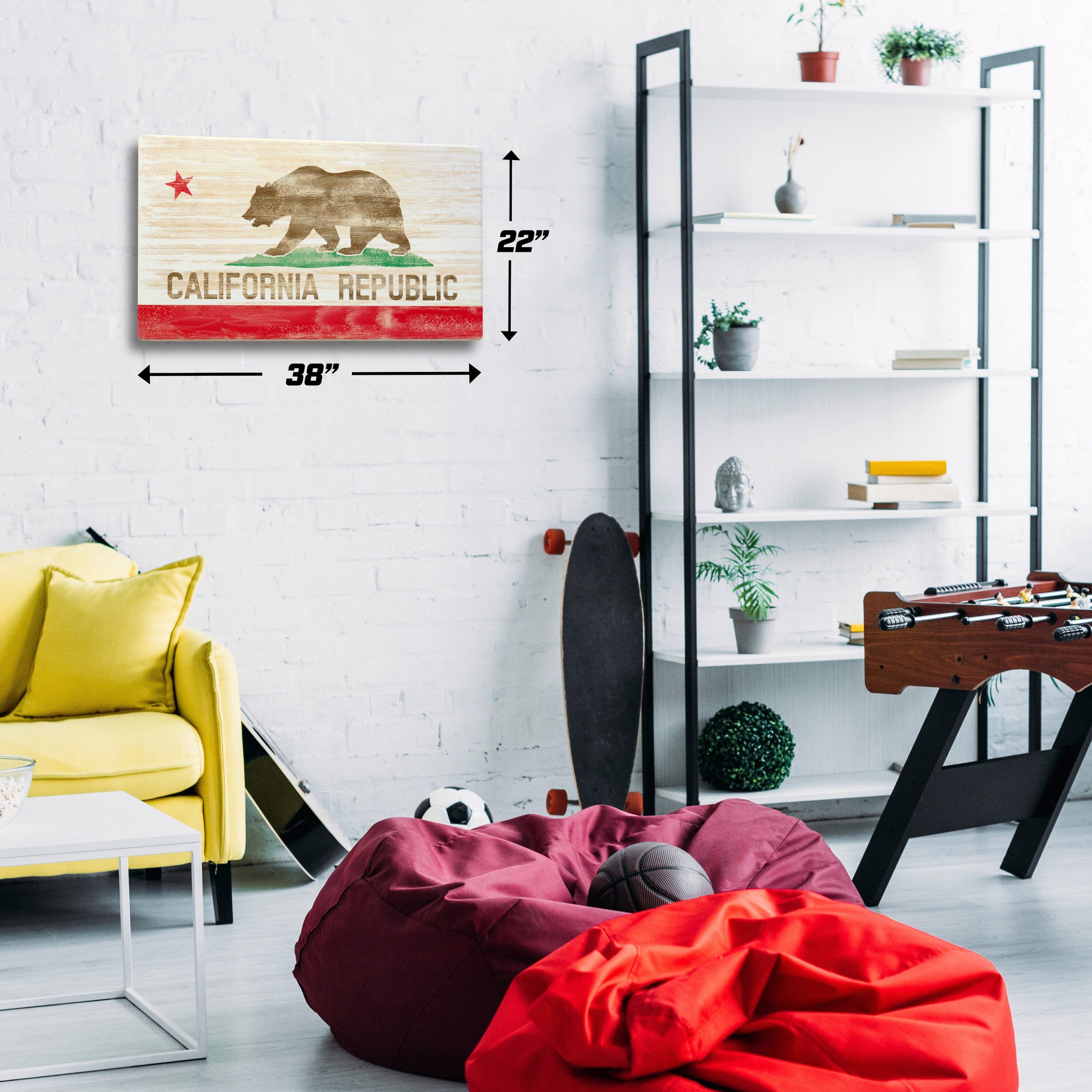 a living room with a couch, chair, and a table