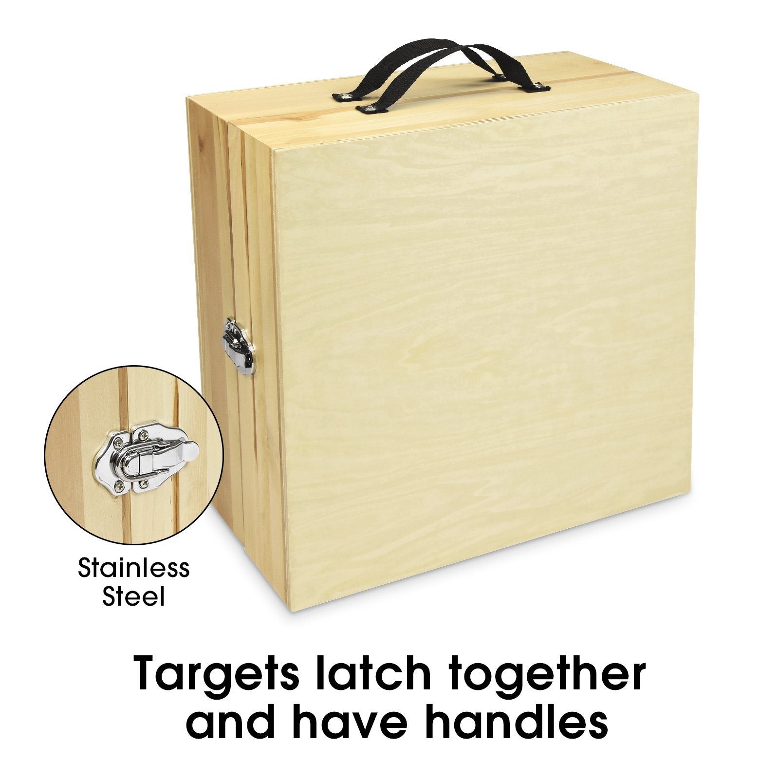 a wooden box with a handle and a handle