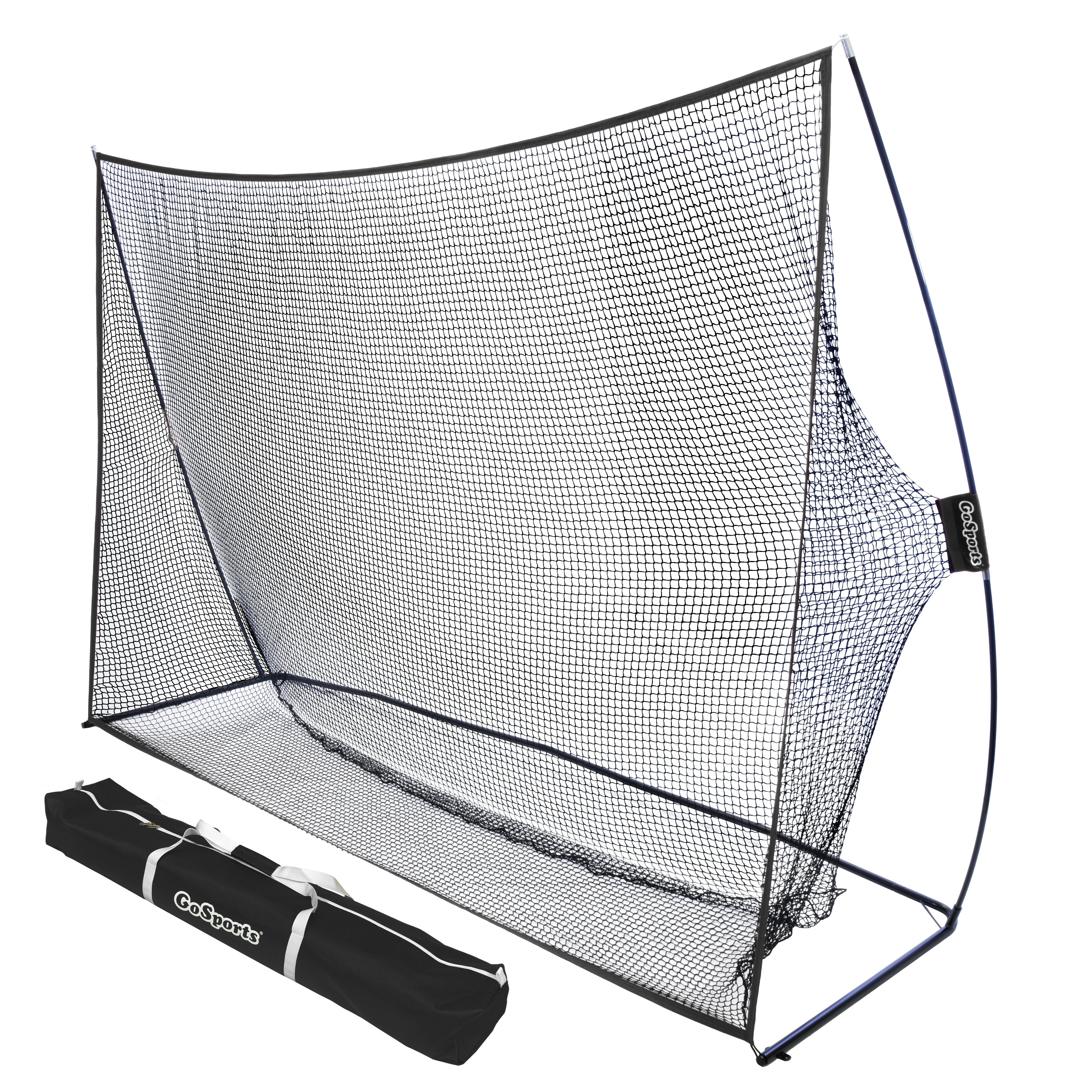 the baseball pitching net with a bag