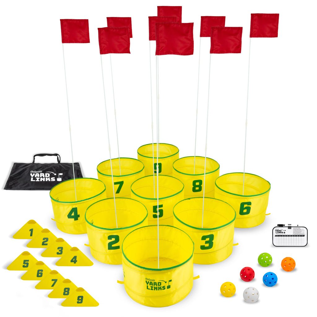 GoSports Yard Links Golf Game with 9 Buckets, Tee Markers and 6 Balls GoSports 