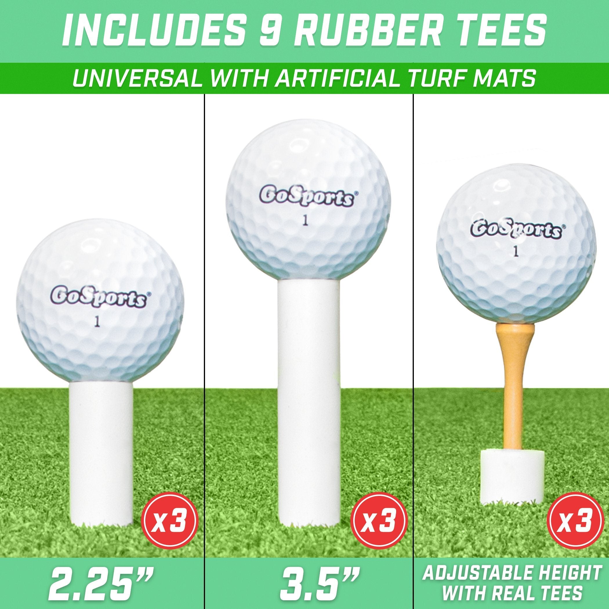 golf tees with golf ball and tees