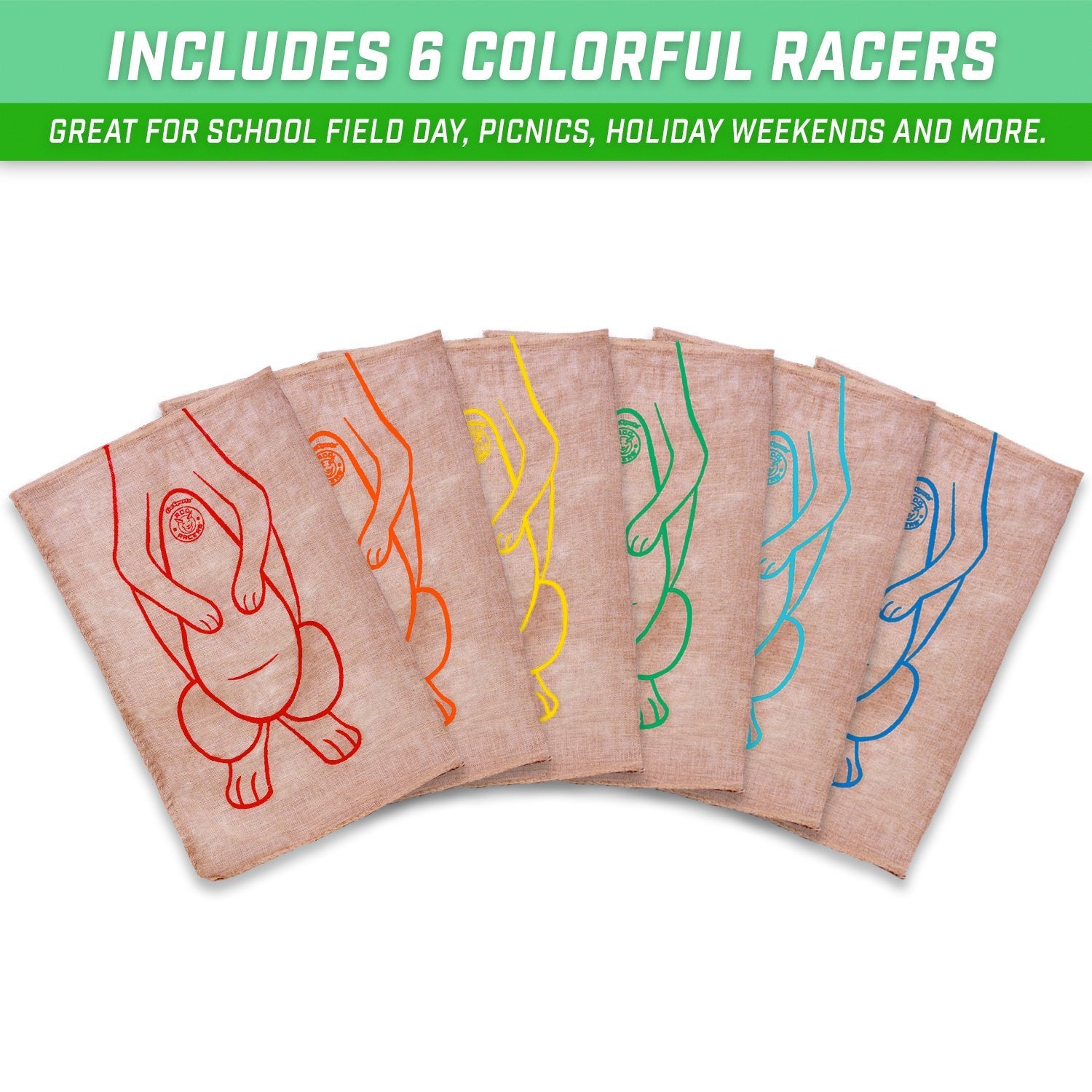 a set of six colorful colored fish napkins