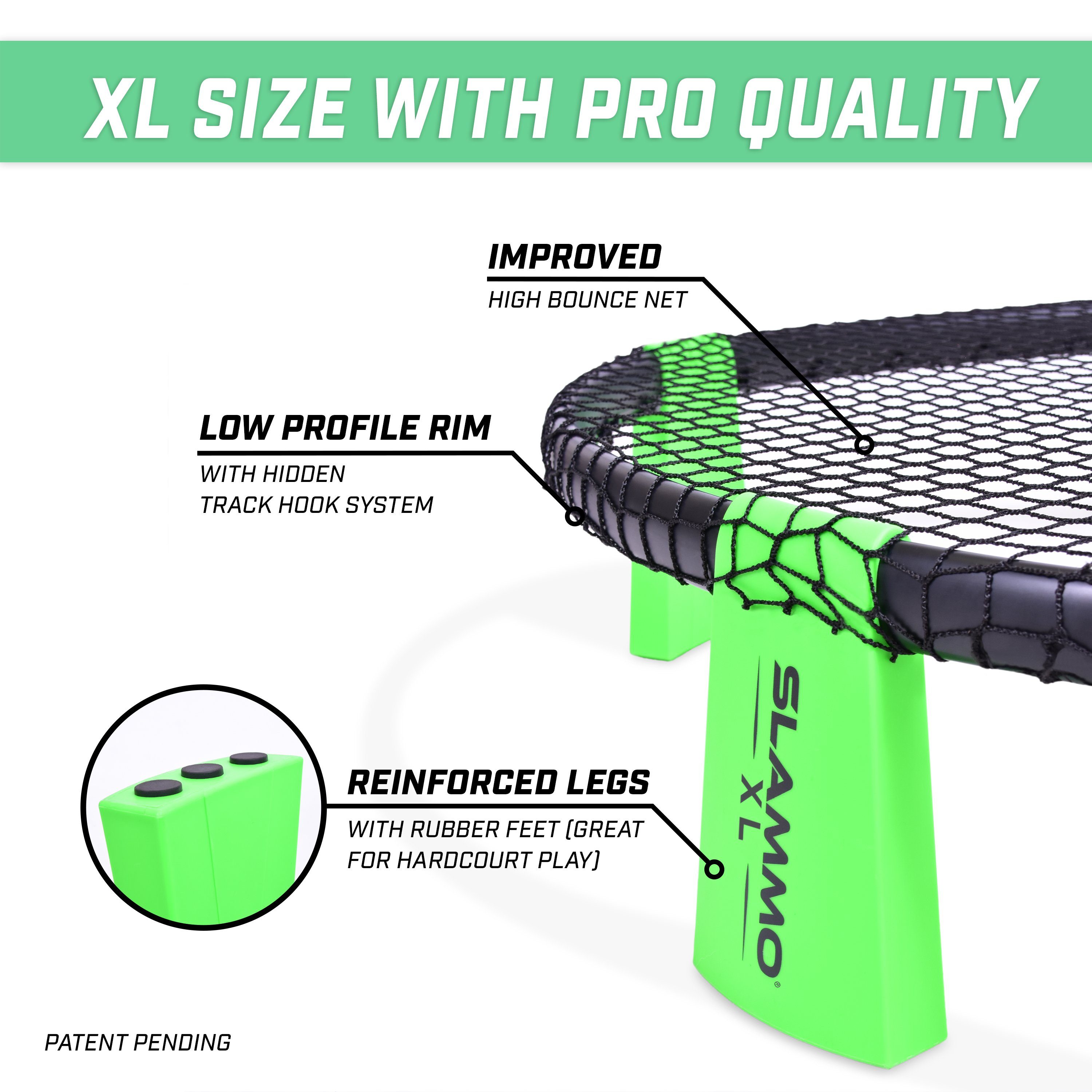round net qualities high bounce net low profile rim reinforced legs