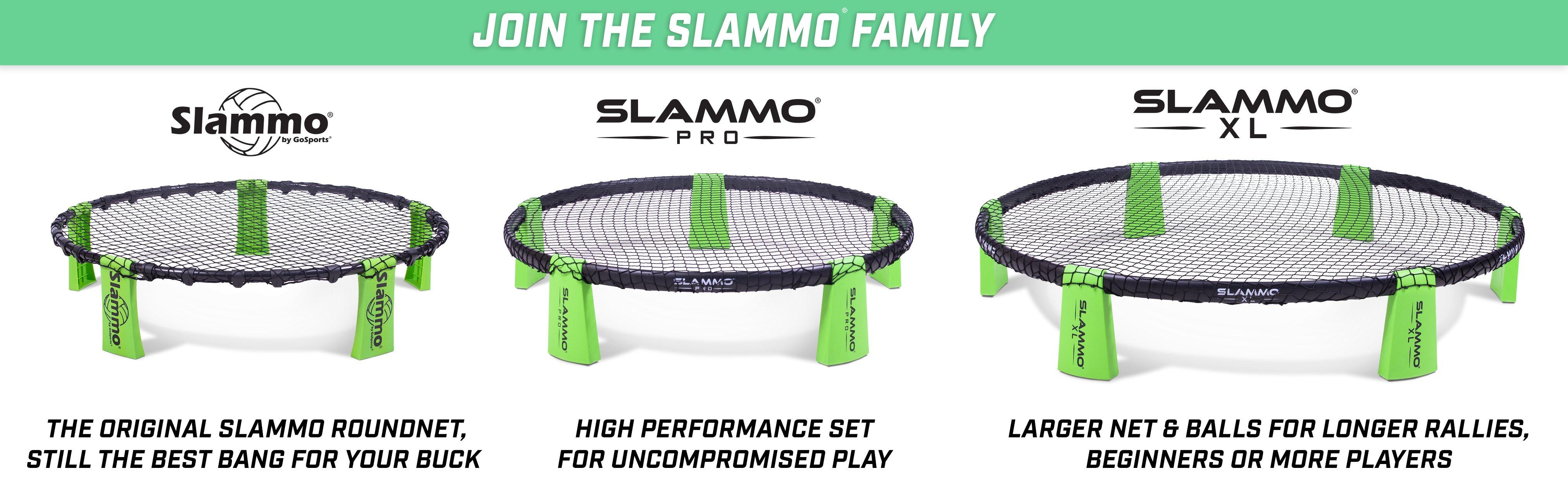 comparison chart between slammo slammo pro and slammo xl