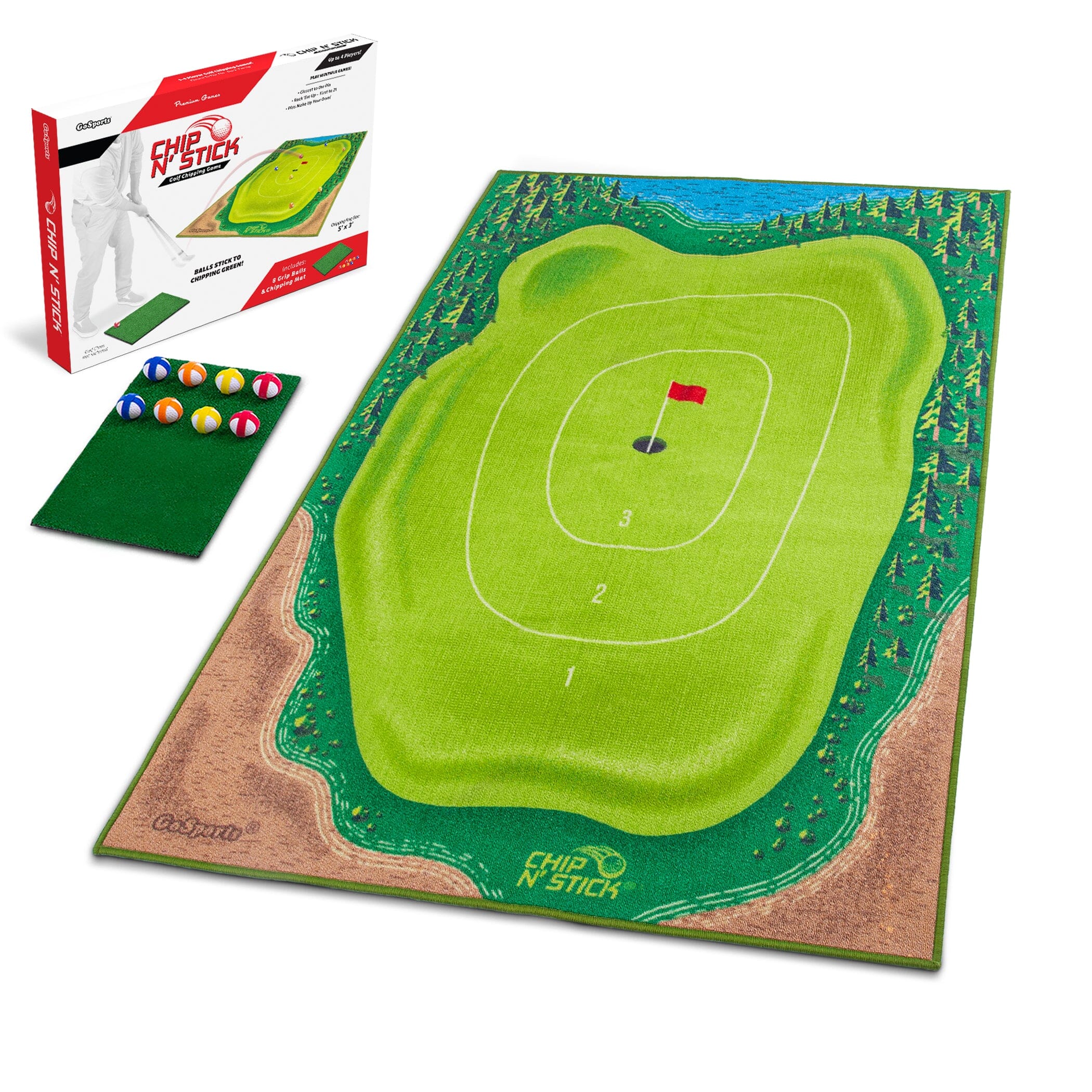 the golf chipnstick game with the retail box and 8 stick balls
