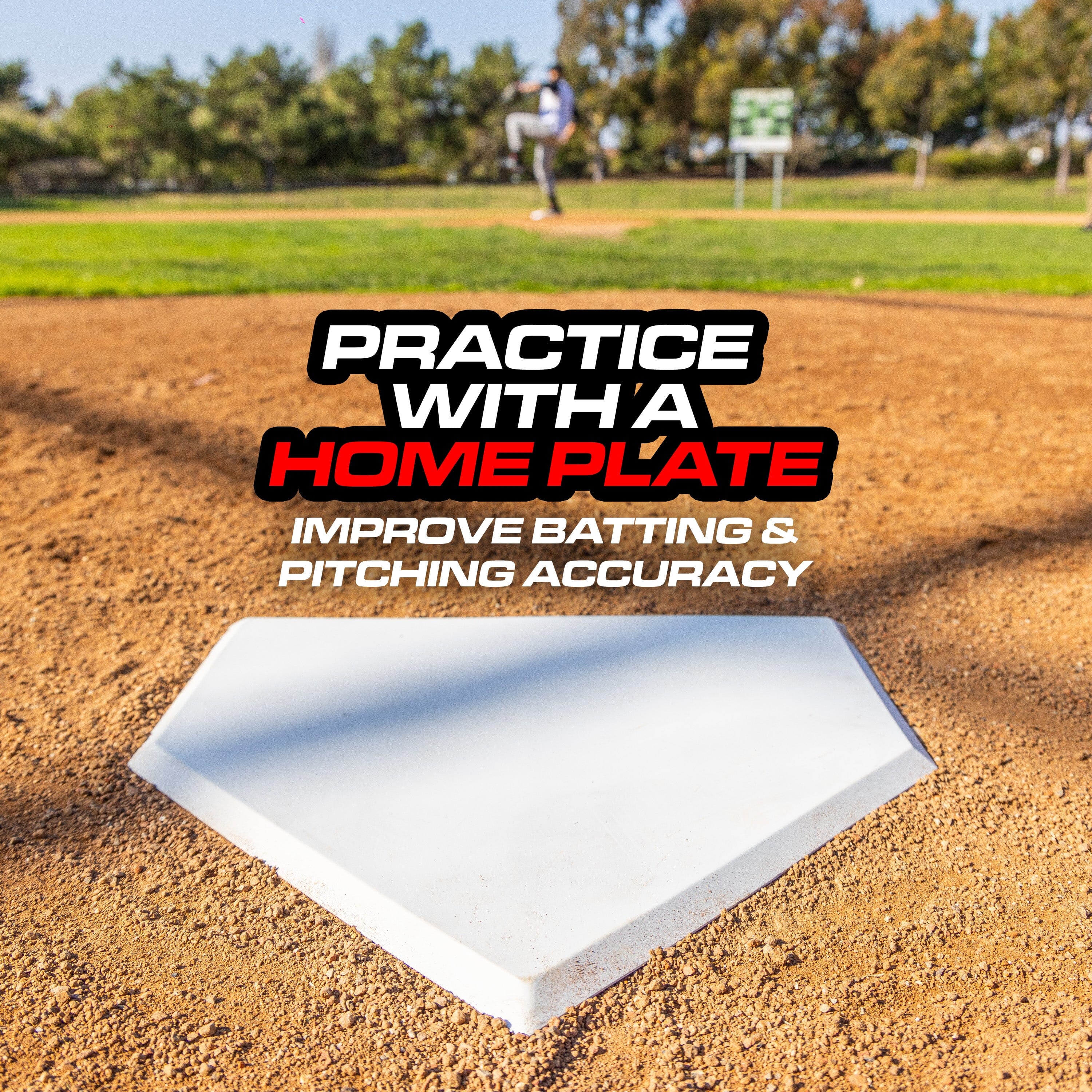 GoSports Baseball & Softball Home Plate - Heavy-Duty Rubber Throw Down Base with Waffle Bottom GoSports 