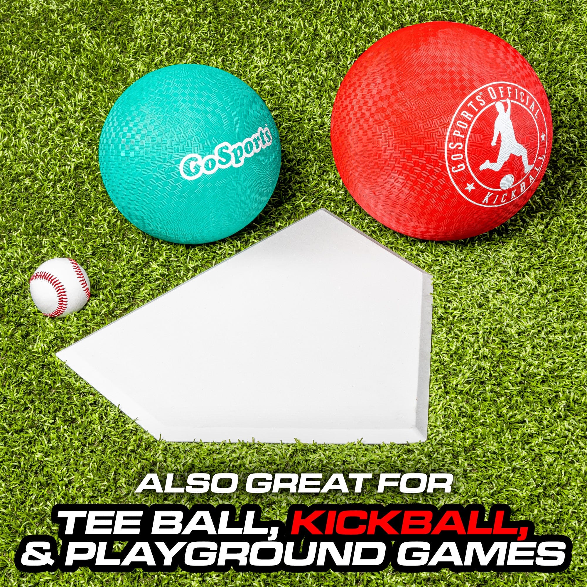 GoSports Baseball & Softball Home Plate - Heavy-Duty Rubber Throw Down Base with Waffle Bottom GoSports 