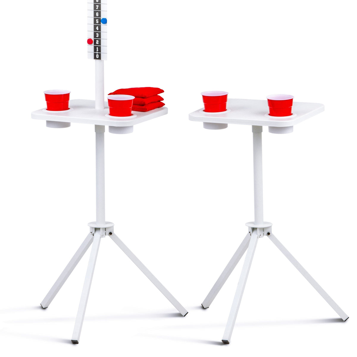 Steel Outdoor Game Scorekeeper & Drink Holder Cornhole GoSports Outdoor Games White 