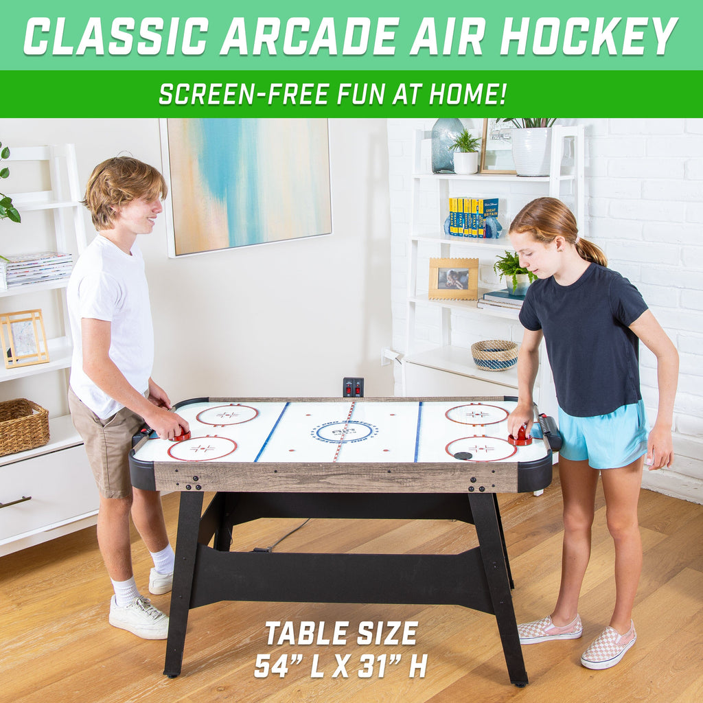 GoSports 54 Inch Air Hockey Arcade Table for Kids & Adults - Oak GoSports 