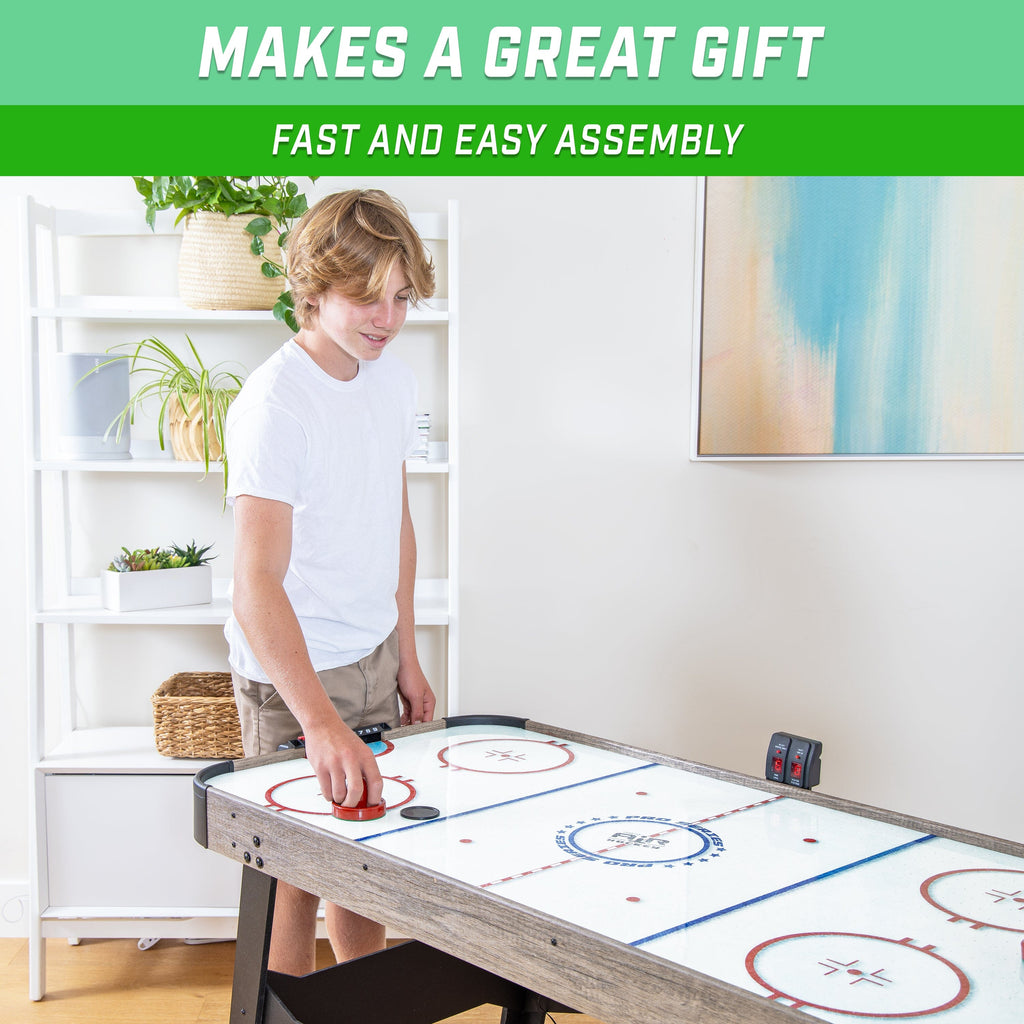 GoSports 54 Inch Air Hockey Arcade Table for Kids & Adults - Oak GoSports 