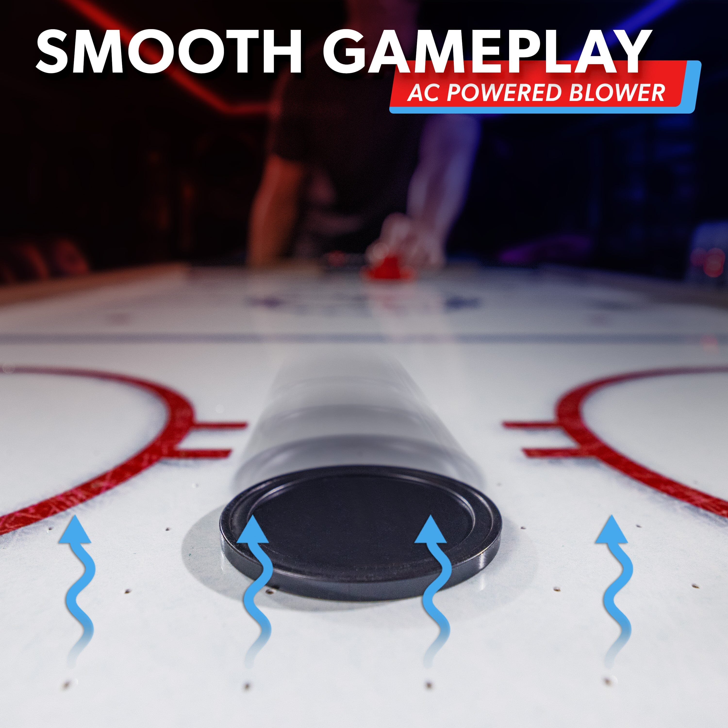 GoSports 54 Inch Air Hockey Arcade Table for Kids & Adults - Oak