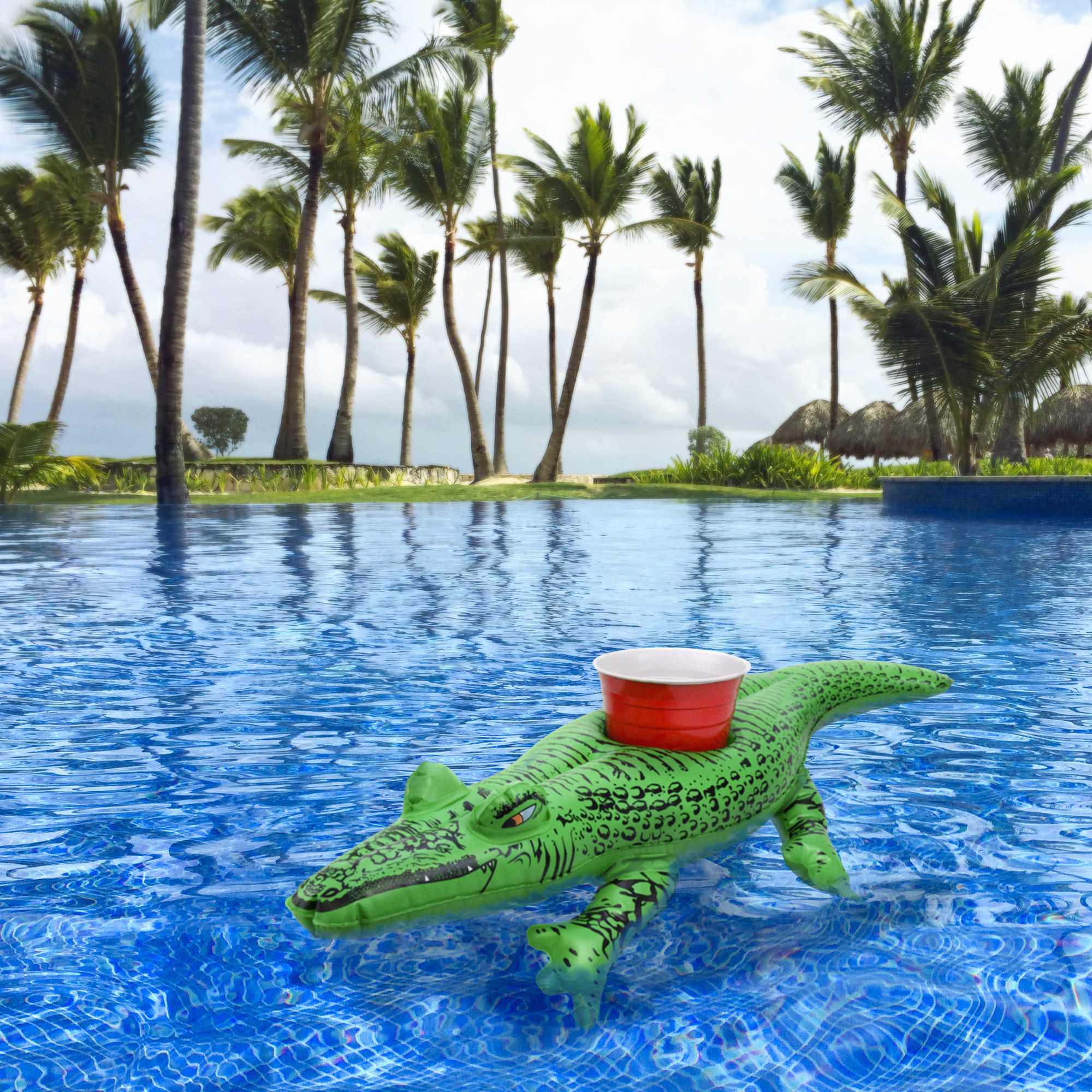GoFloats Inflatable Drink Holders 3-Pack - Alligator GoFloats 