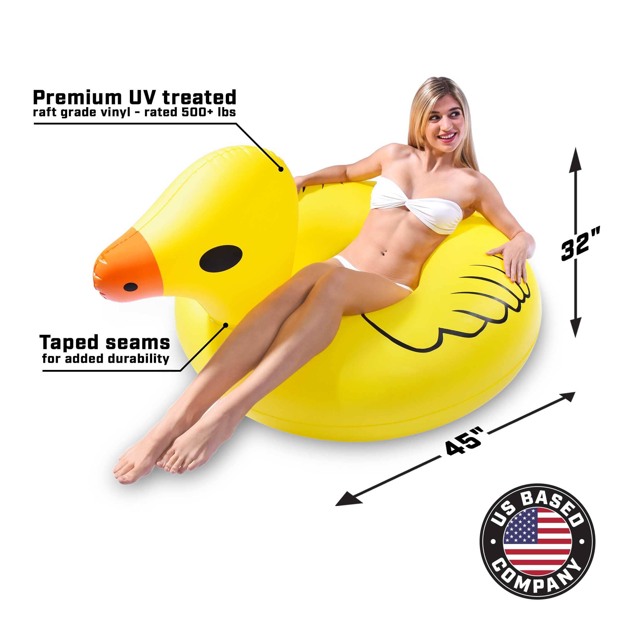 GoFloats Party Tube Inflatable Raft - Duck GoFloats 