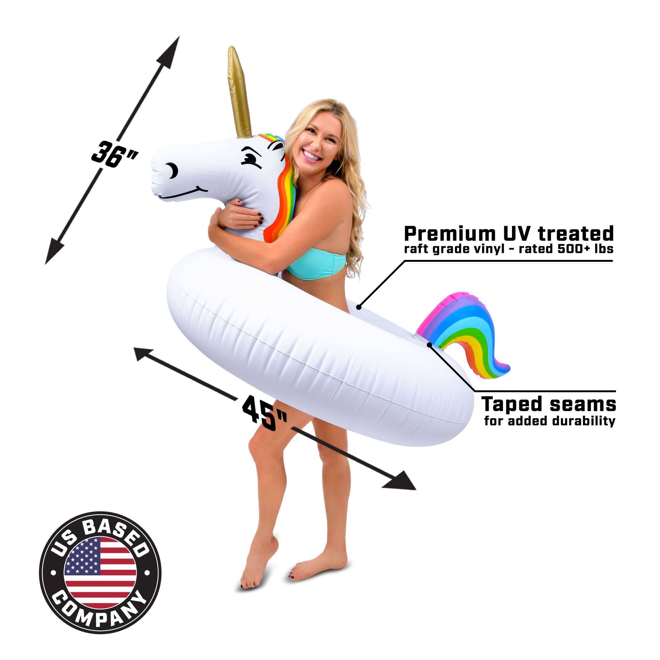 GoFloats Party Tube Inflatable Raft - Unicorn GoFloats 