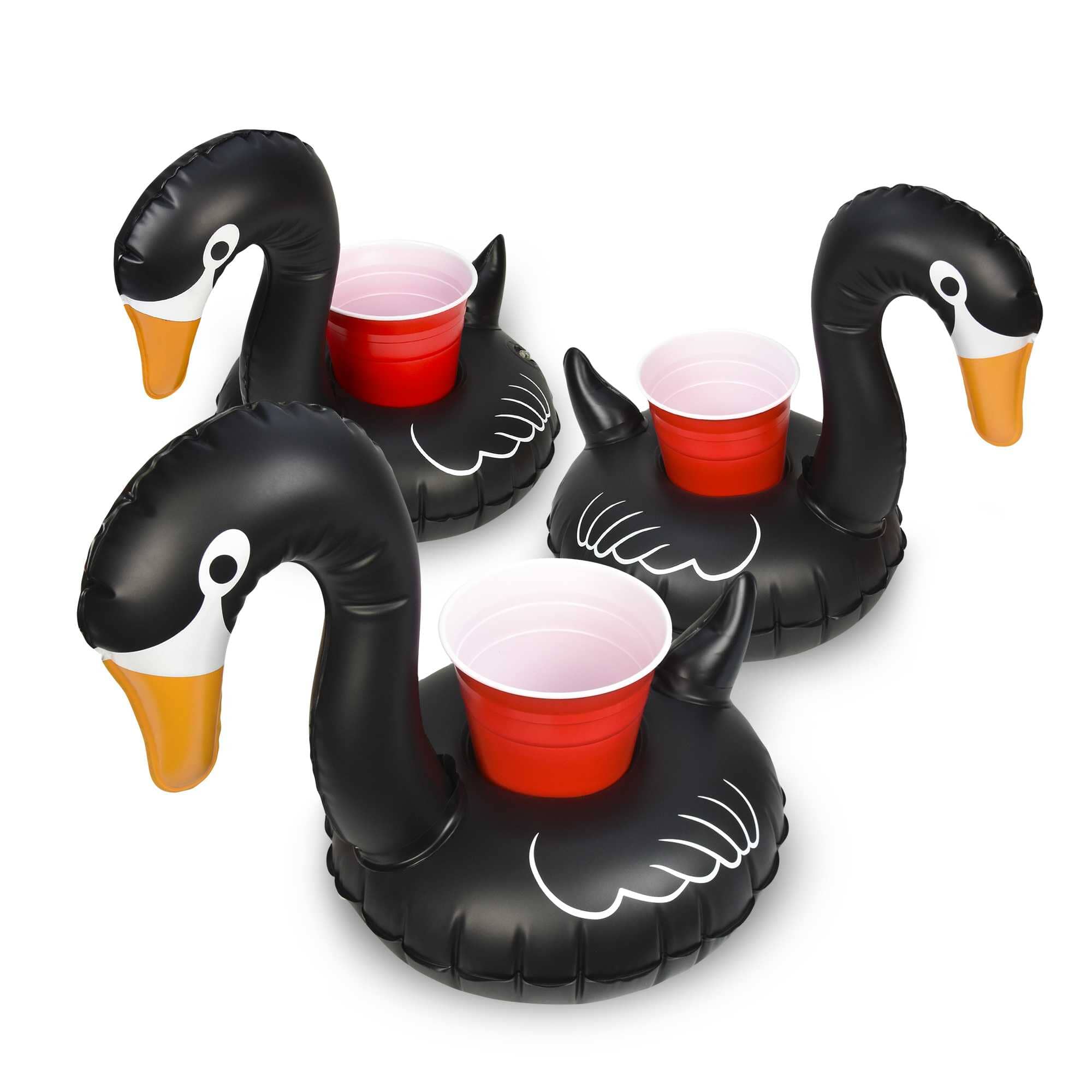 GoFloats Inflatable Drink Holders 3-Pack - Black Swan GoFloats 