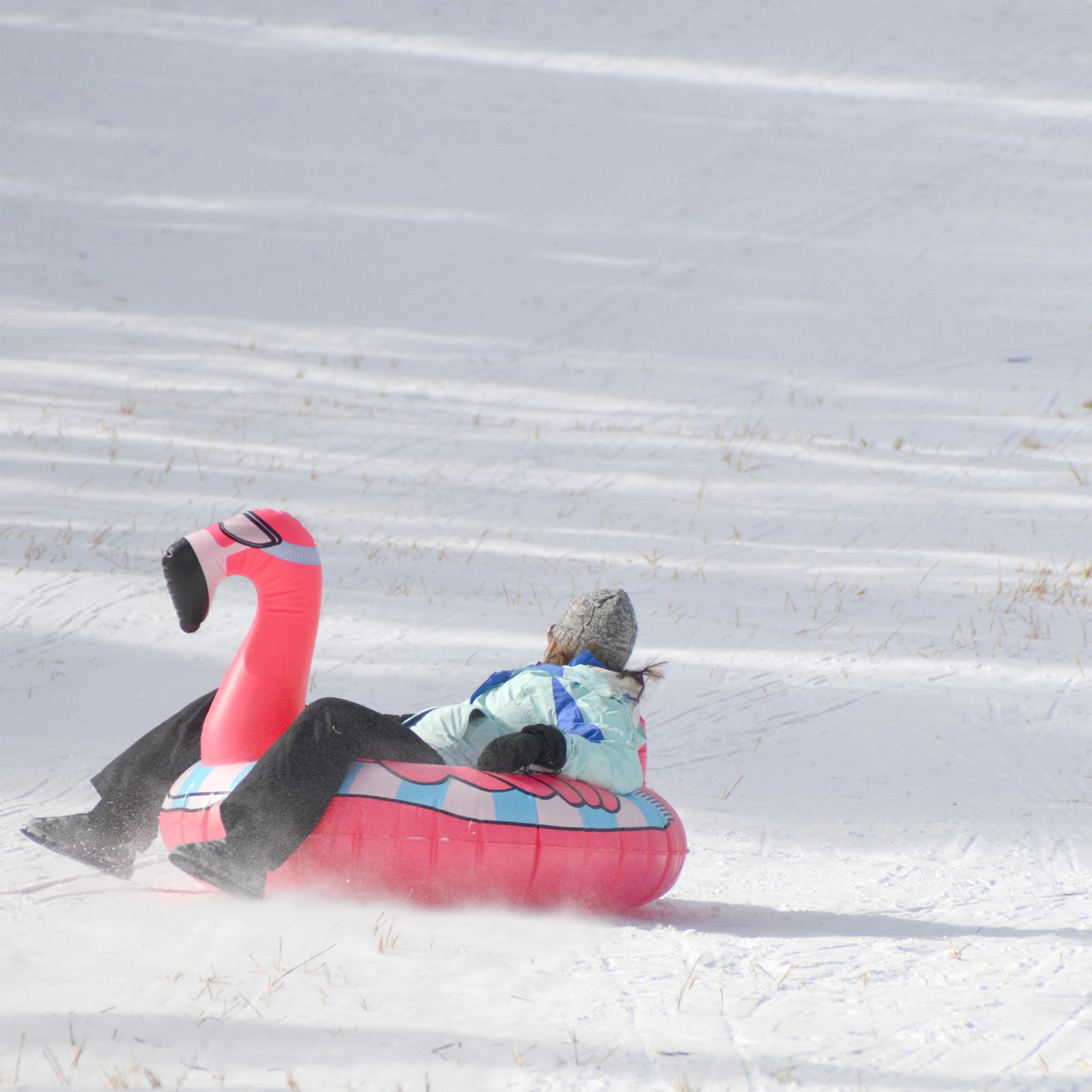 GoFloats Inflatable Winter Snow Tube Sled - Flamingo GoFloats 