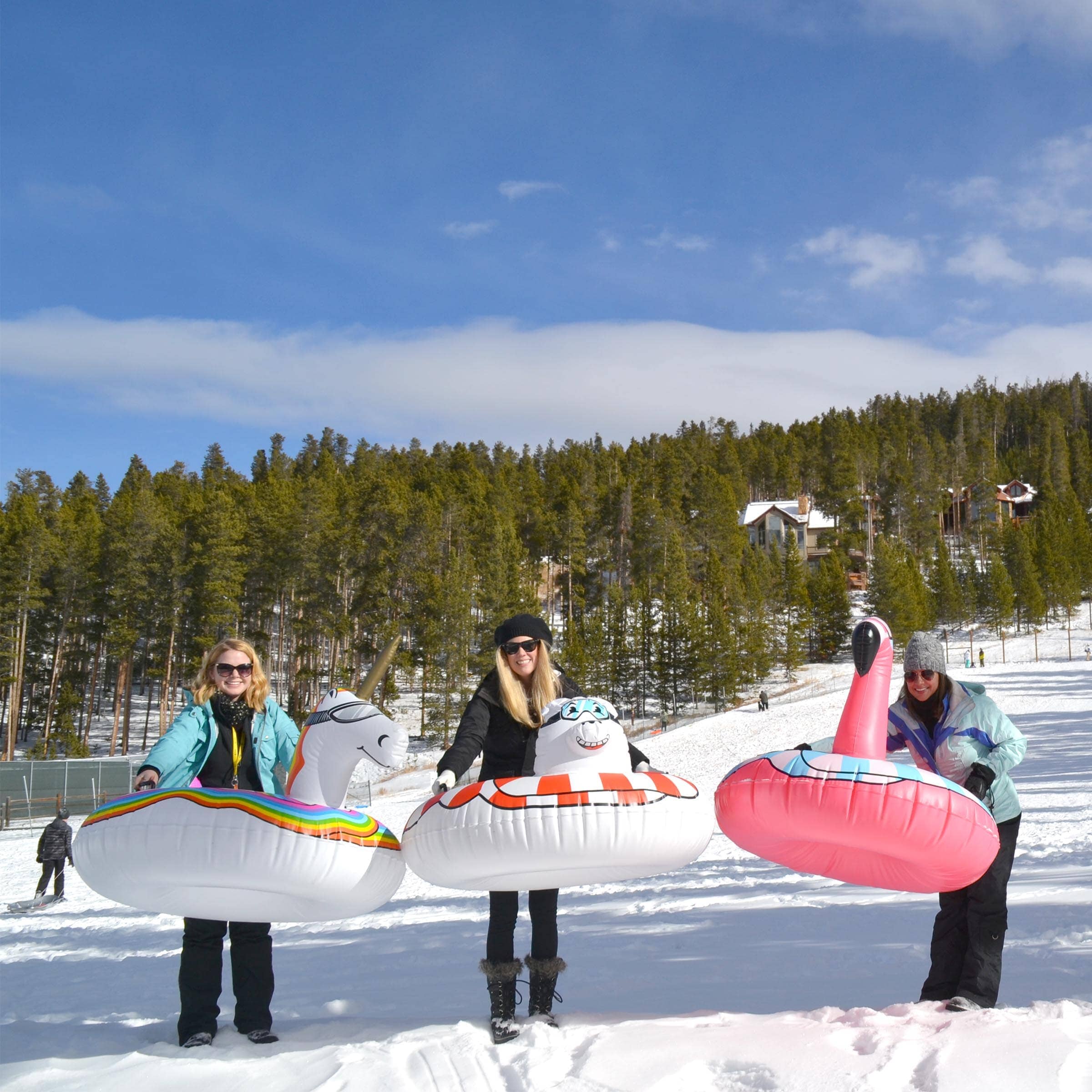 GoFloats Inflatable Winter Snow Tube Sled - Unicorn GoFloats 