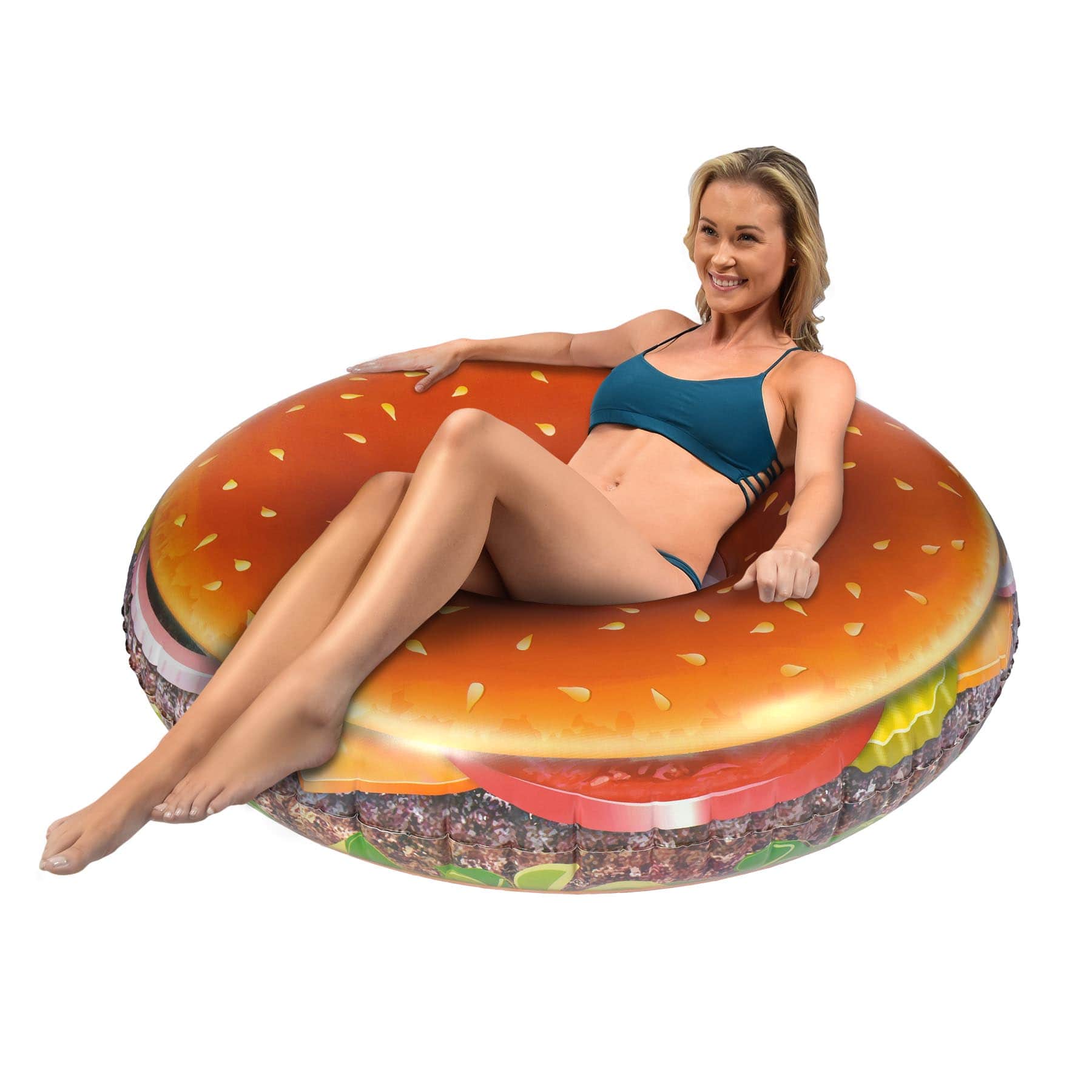 GoFloats Cheeseburger Pool Float Party Tube GoFloats 