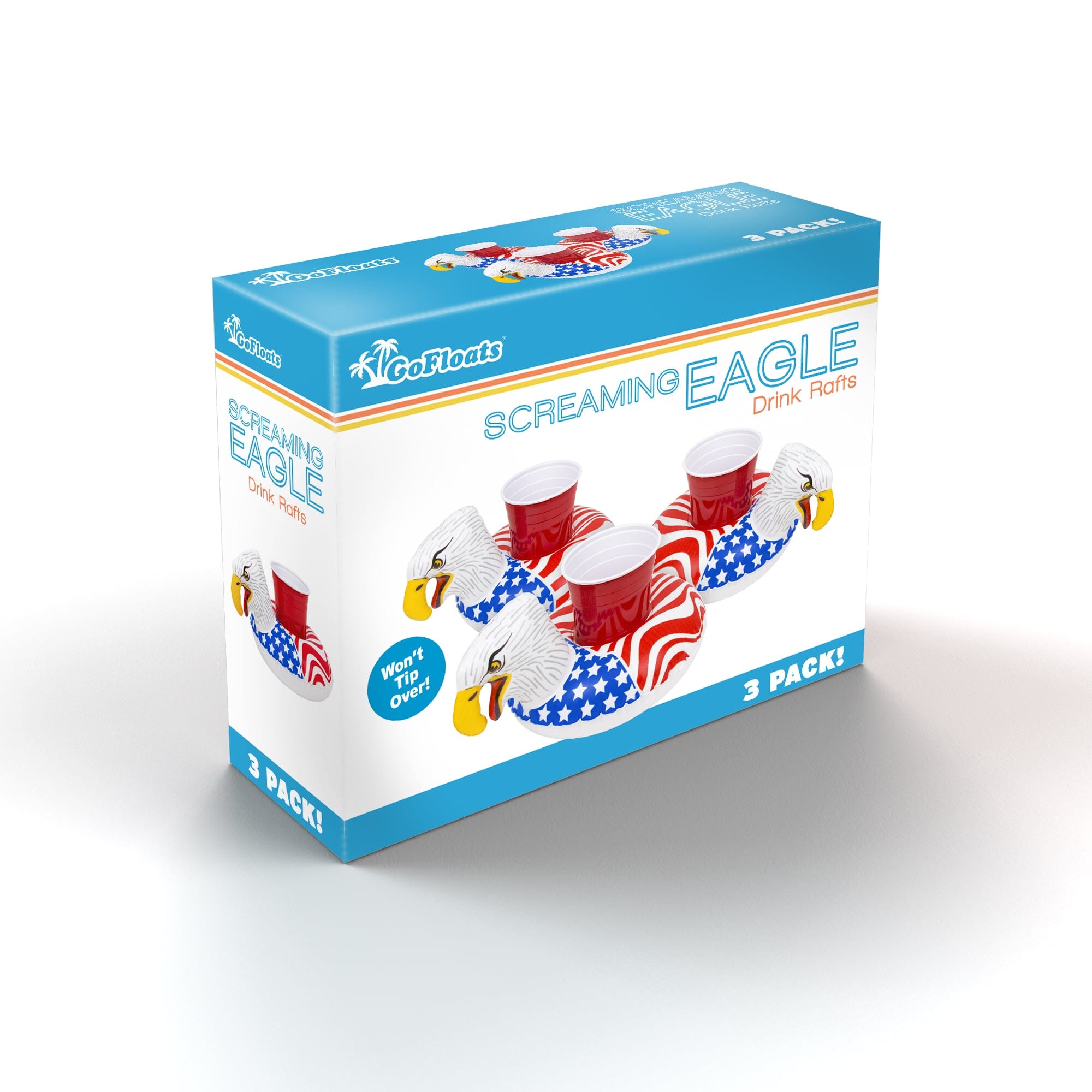 GoFloats Inflatable Drink Holders 3-Pack - Screaming Eagle GoFloats 
