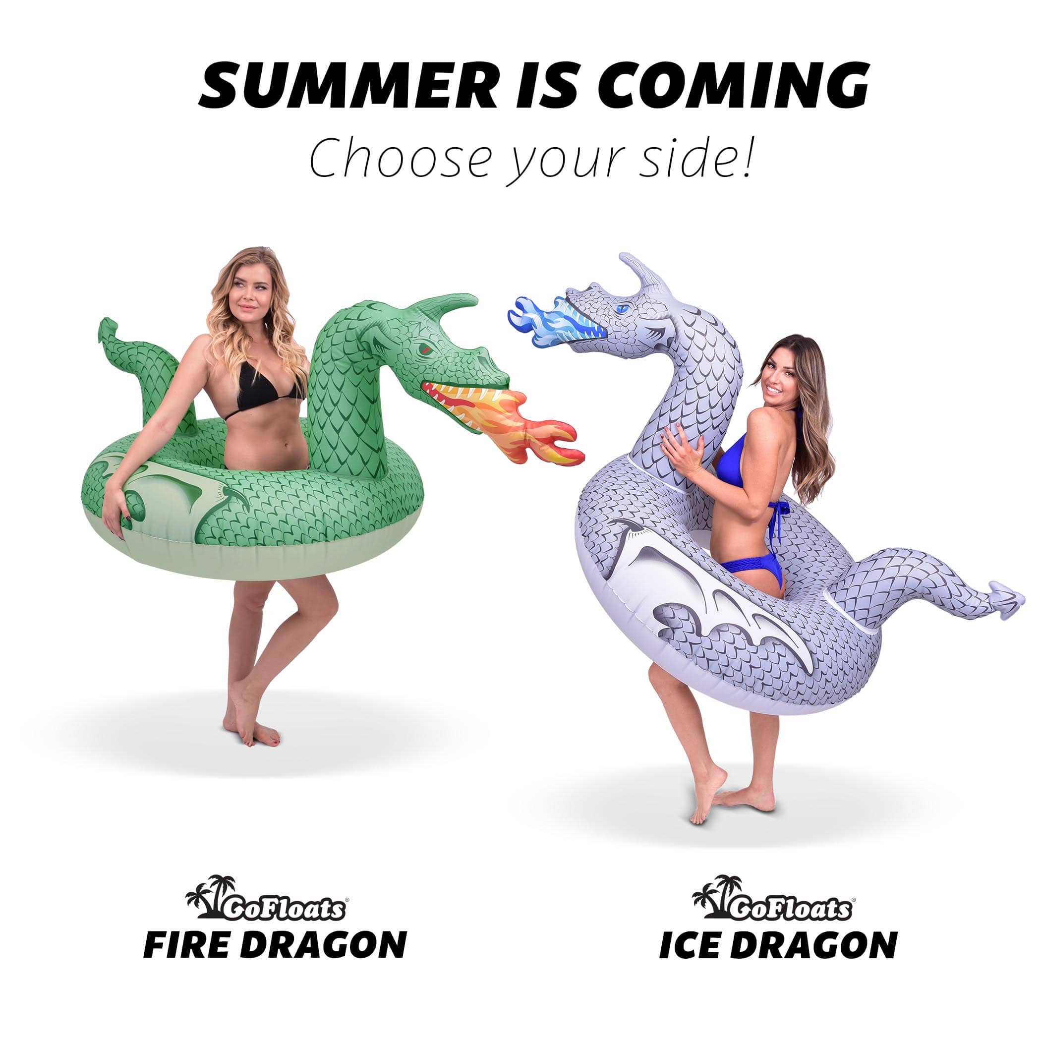 GoFloats Party Tube Inflatable Raft - Fire Dragon GoFloats 