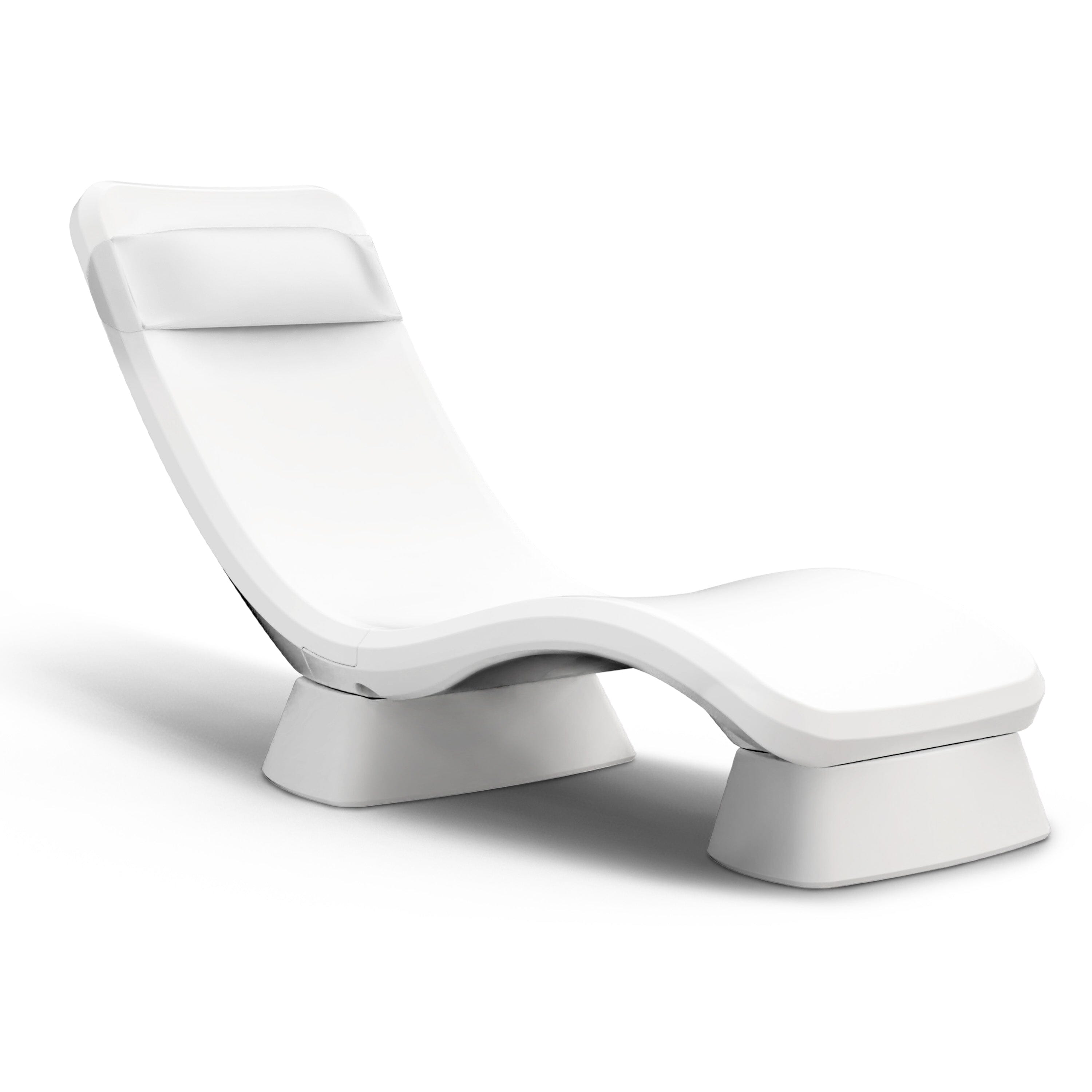 GoSports Coast Modern in Pool Lounge Chair - Waterproof & Weighted Chaise Lounger - Outdoor Furniture for Patio or in Baja Shelf PlayGoSports.com White 