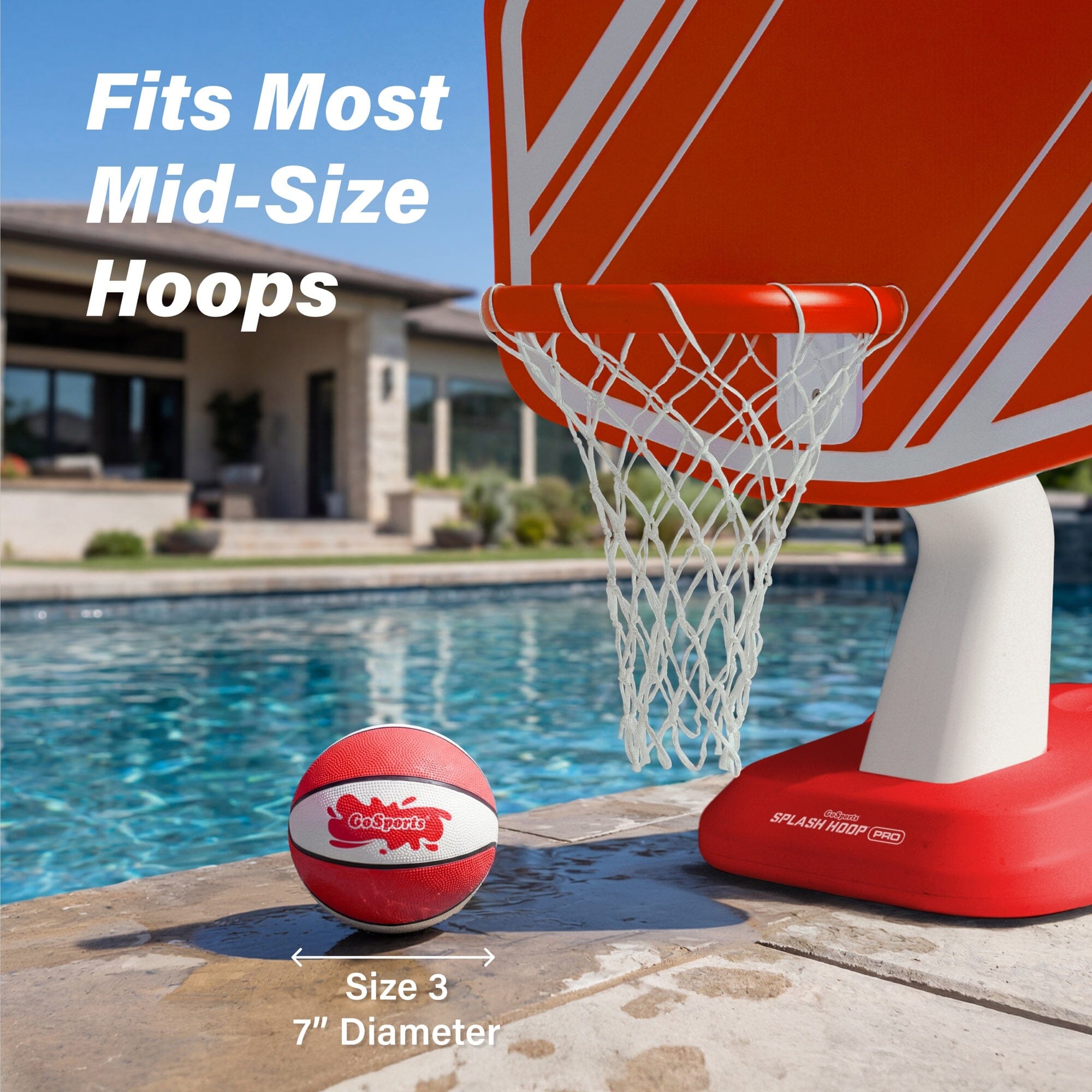 GoSports Water Basketballs 2 Pack - Choose Between Size 3 and Size 6, Great for Swimming Pool Basketball Hoops Pool Toy GoSports 