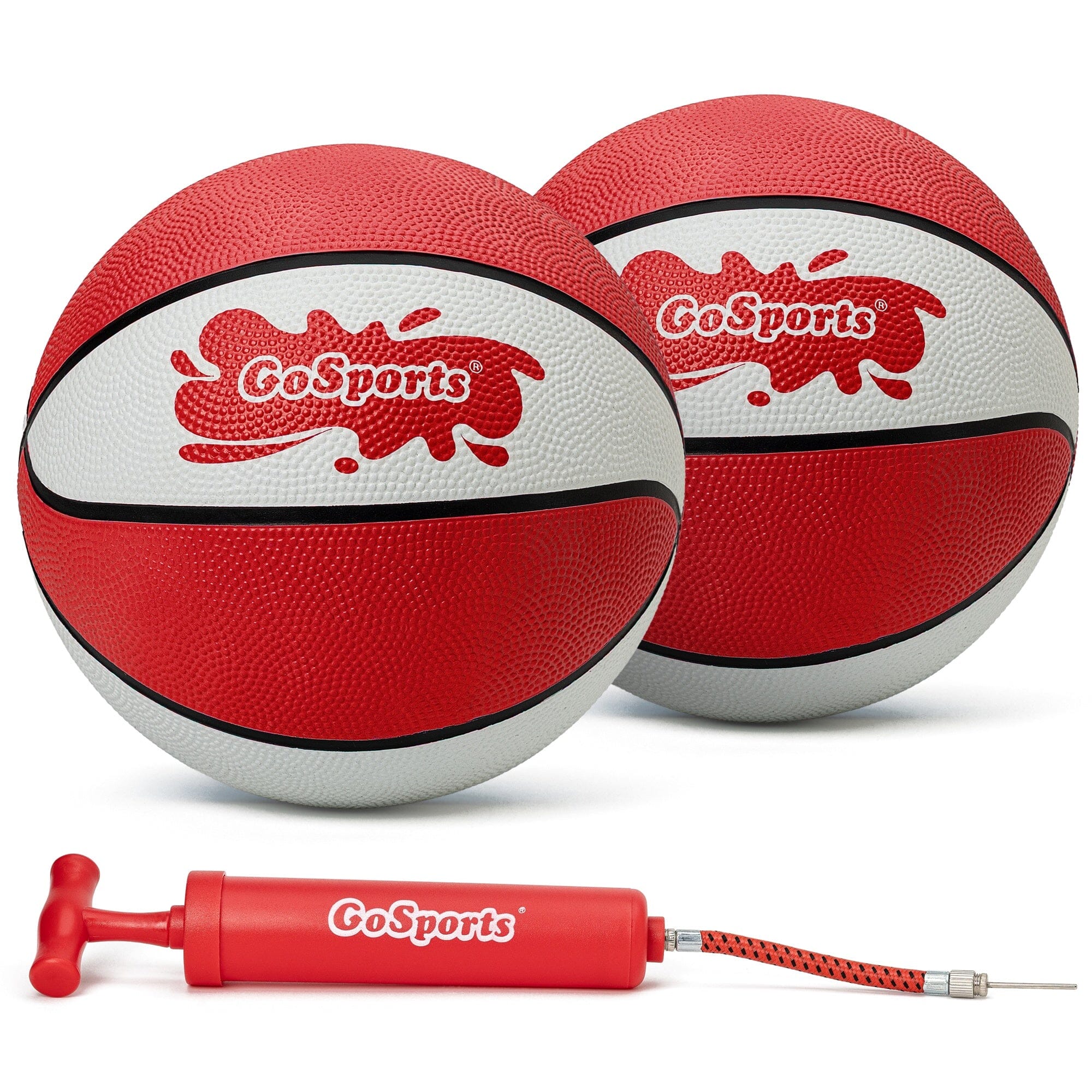 GoSports Water Basketballs 2 Pack - Choose Between Size 3 and Size 6, Great for Swimming Pool Basketball Hoops Pool Toy GoSports Red 3 