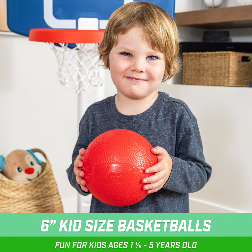 GoSports 6 Inch Kids Soft Basketballs for Toddler Basketball Hoops - 3 Pack with Pump GoSports 