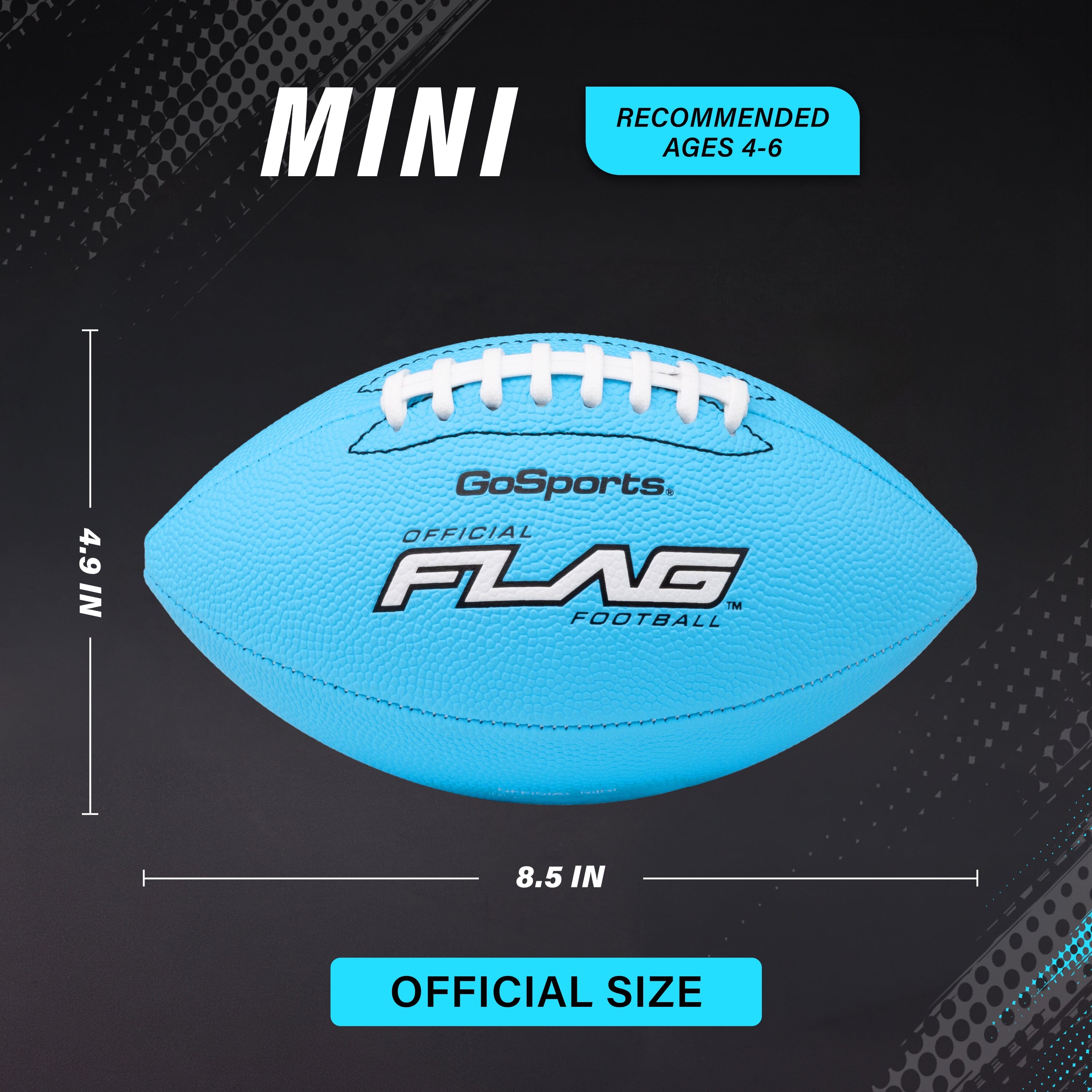 Elite Pro Grip Youth Flag Football Ball, Single or 3-pk GoSports Football 