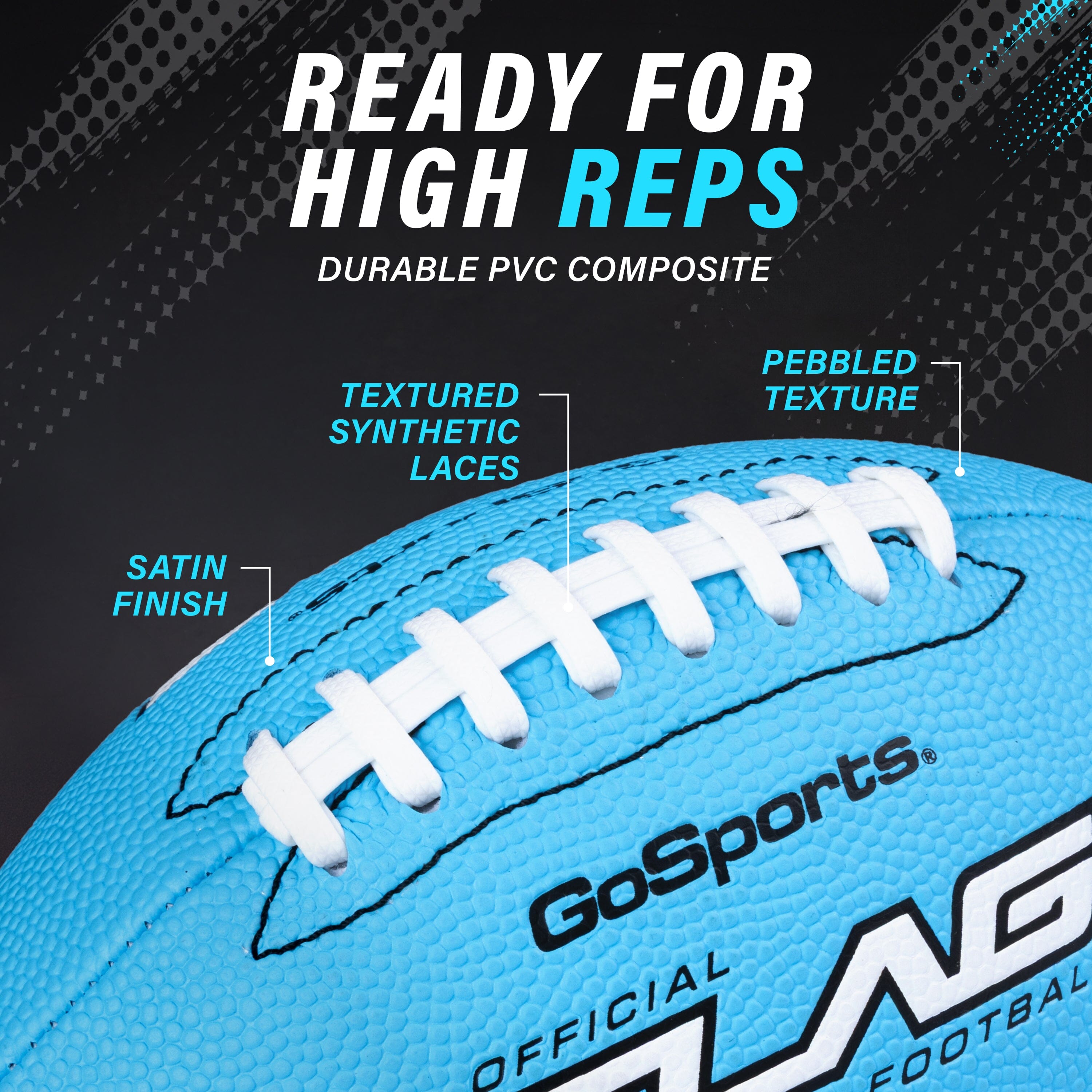 Elite Pro Grip Youth Flag Football Ball, Single or 3-pk GoSports Football 