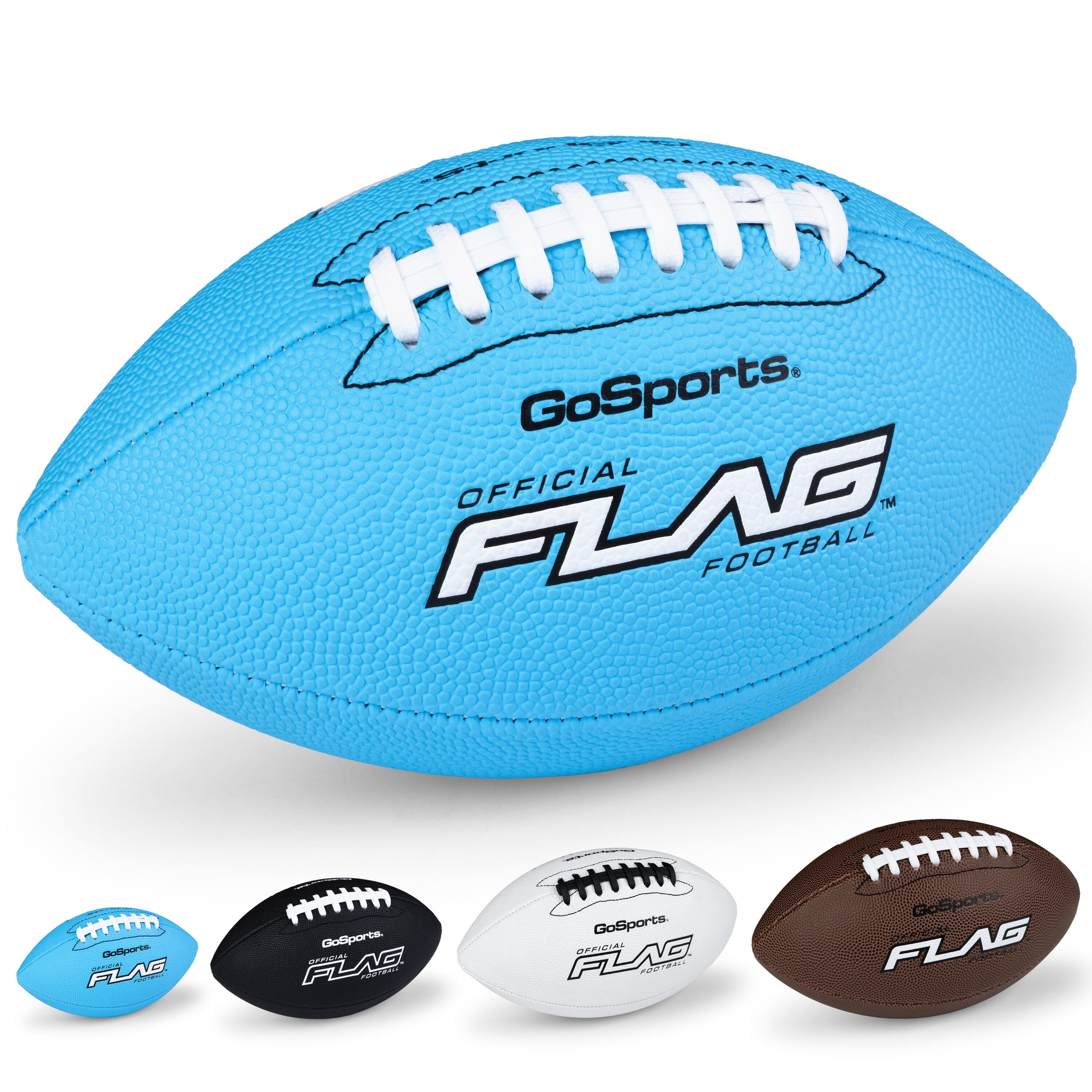 Elite Pro Grip Youth Flag Football Ball, Single or 3-pk GoSports Football Single 