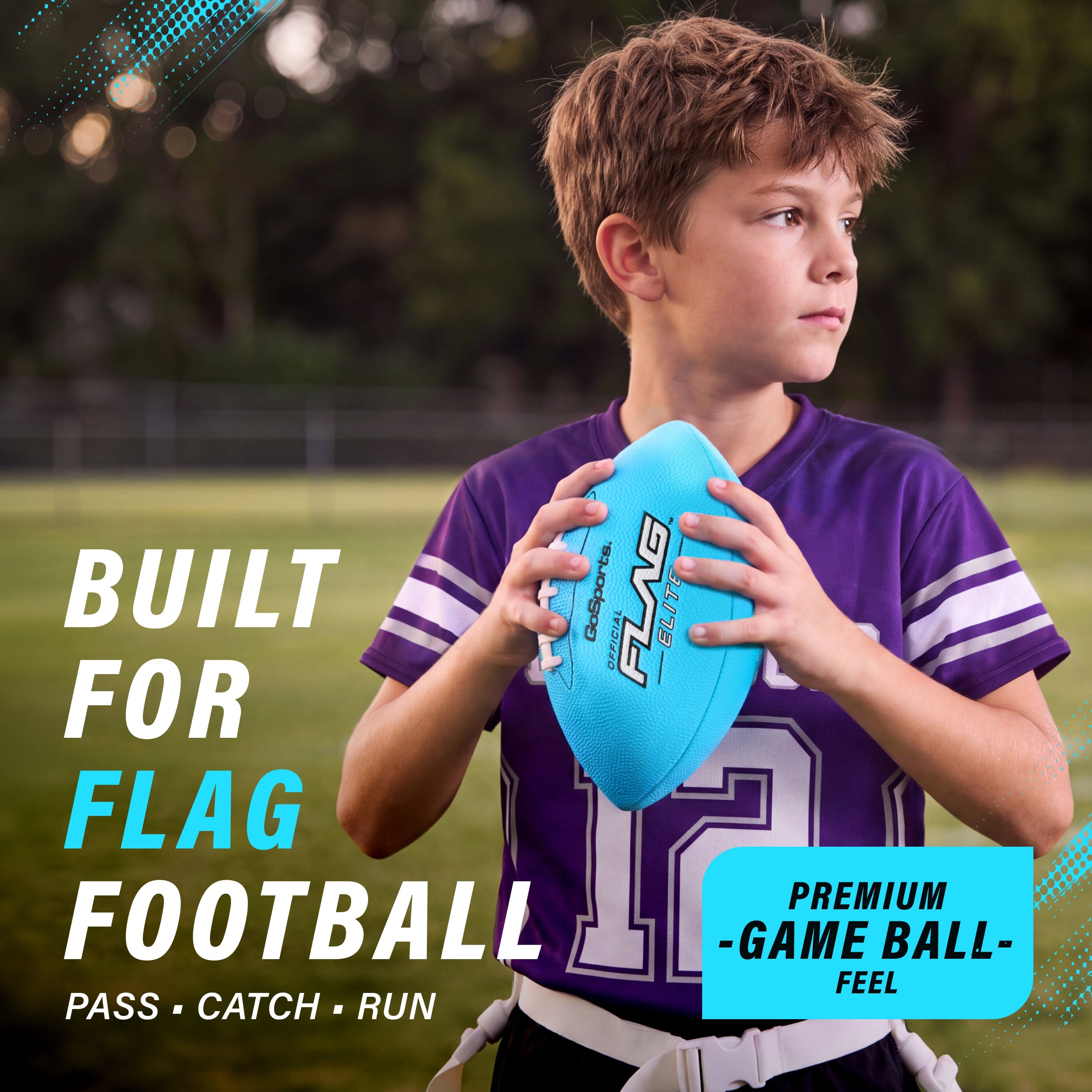 Elite Pro Grip Mini Flag Football Balls, Single or 3-pk GoSports Football 