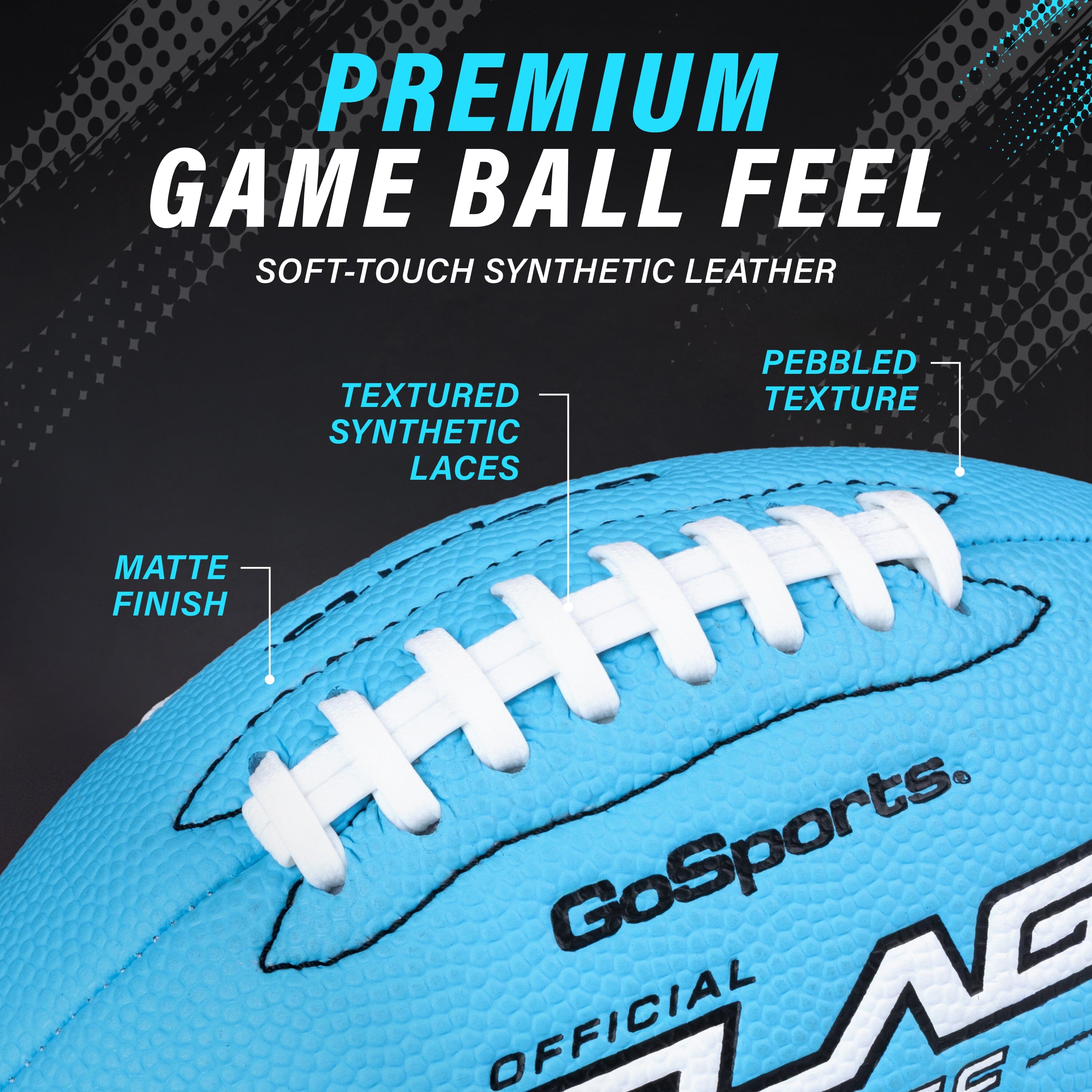 Elite Pro Grip Mini Flag Football Balls, Single or 3-pk GoSports Football 