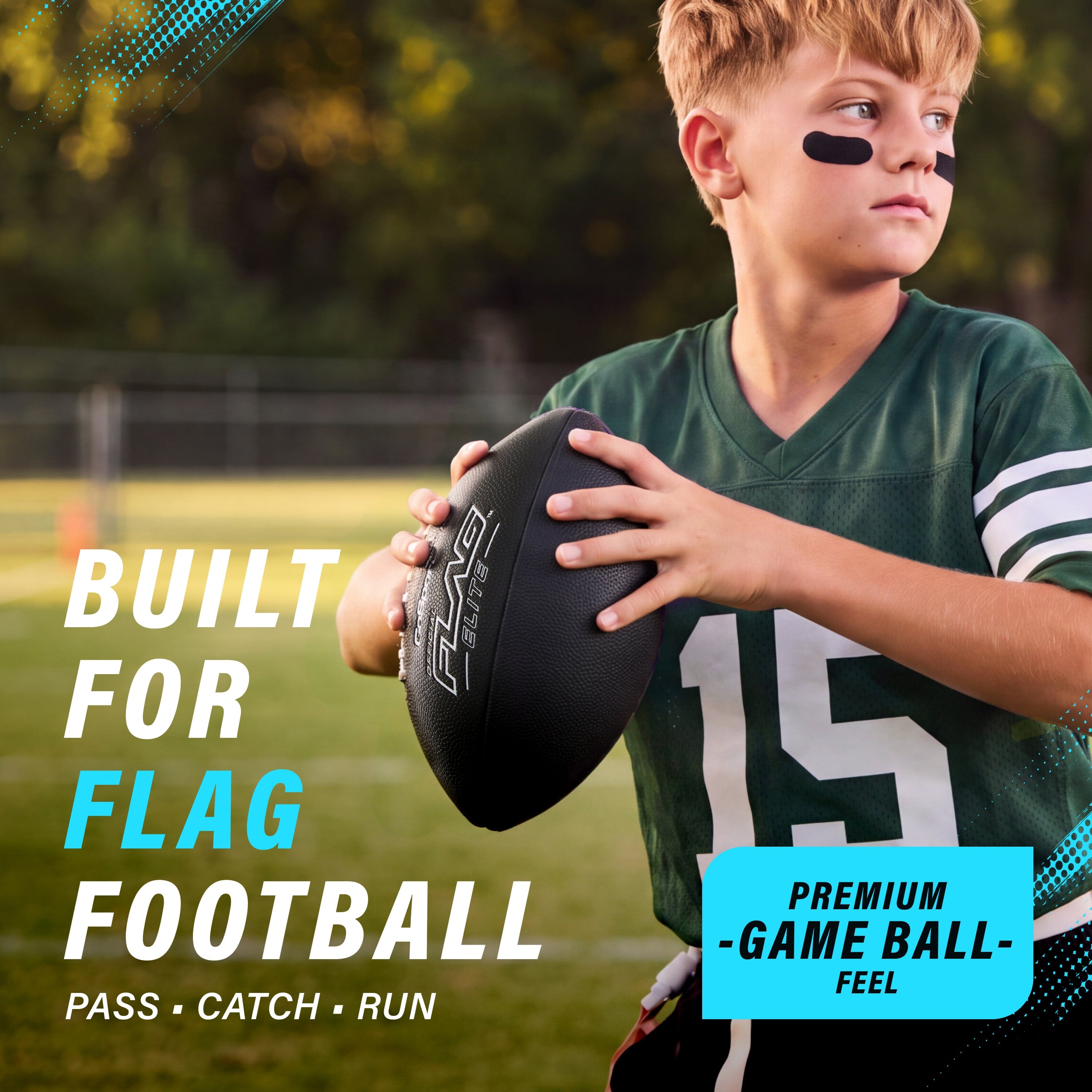 Elite Pro Grip Pee Wee Flag Football Balls, Single or 3-pk GoSports Football 