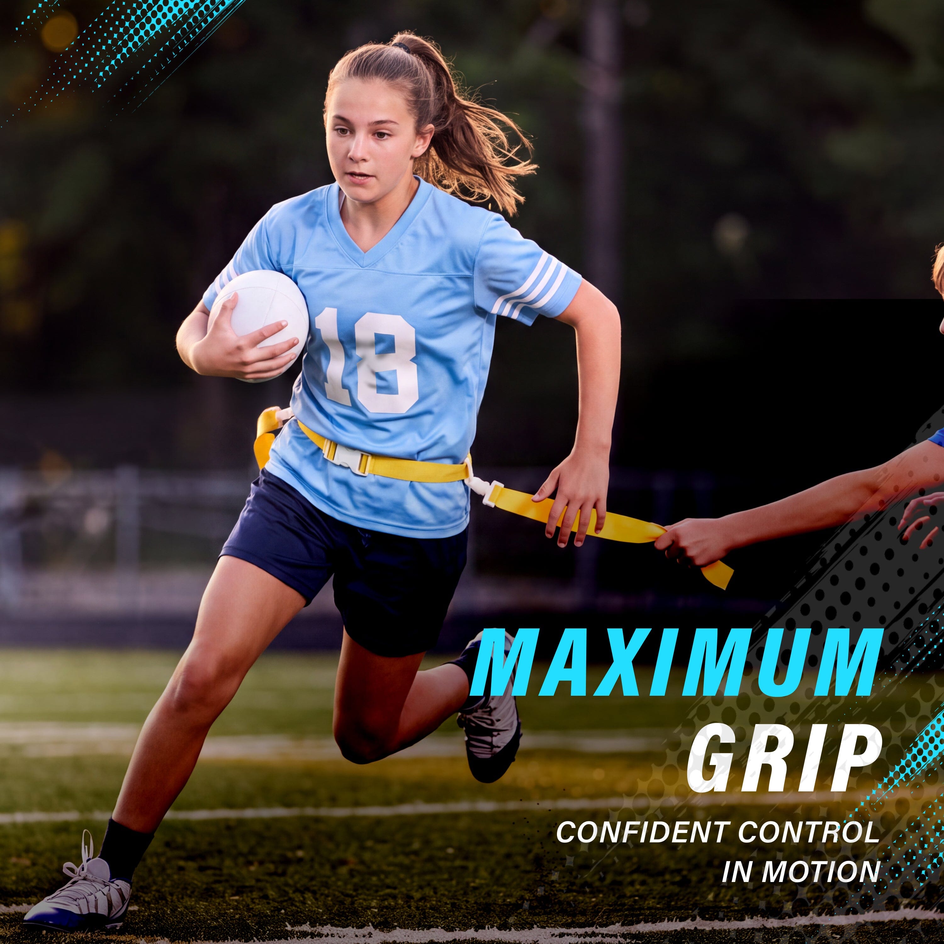 Elite Pro Grip Junior Flag Football Balls, Single or 3-pk GoSports Football 