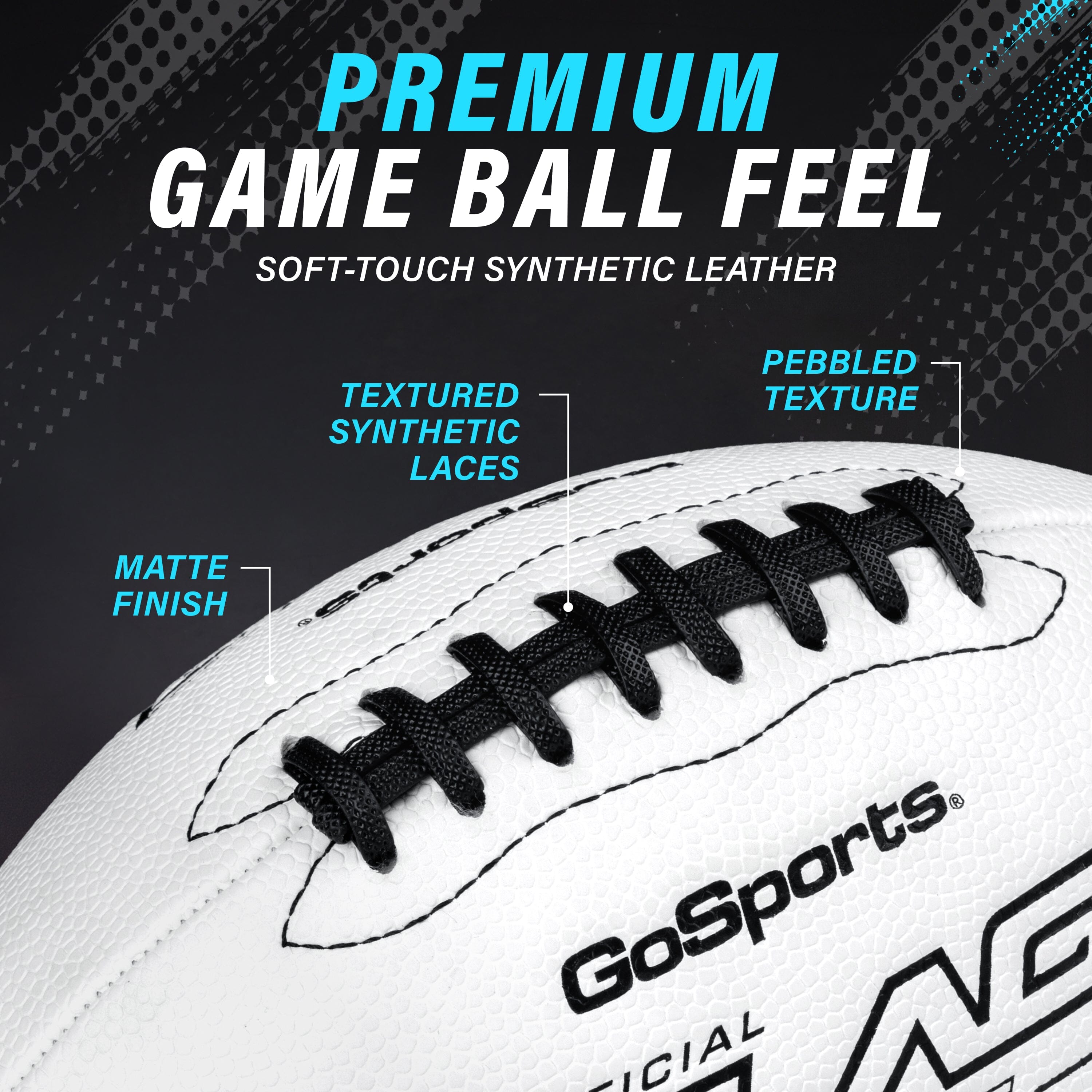 Elite Pro Grip Junior Flag Football Balls, Single or 3-pk GoSports Football 