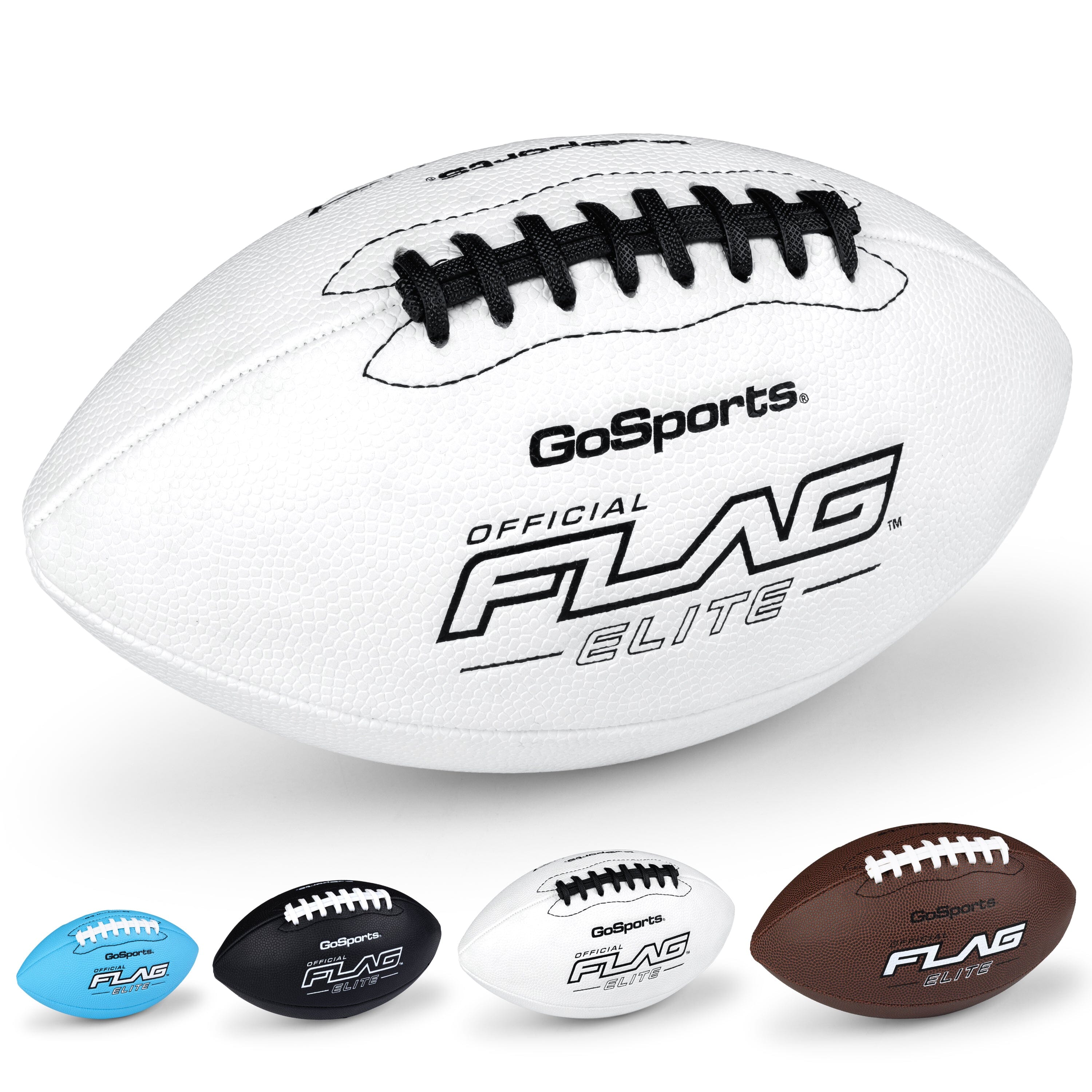 Elite Pro Grip Junior Flag Football Balls, Single or 3-pk GoSports Football Single 