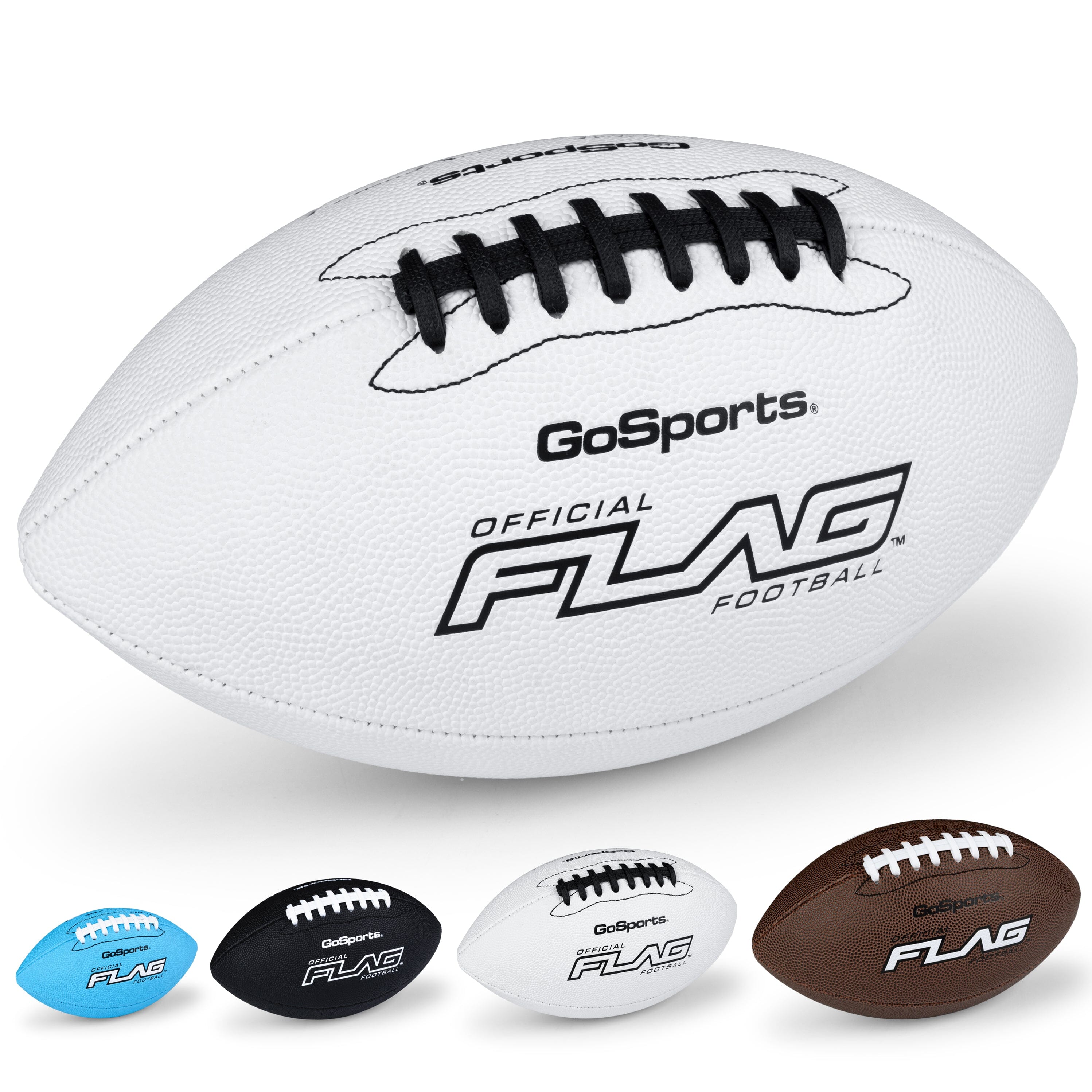 Composite Junior Flag Football Balls, Single or 3-pk GoSports Football Single 