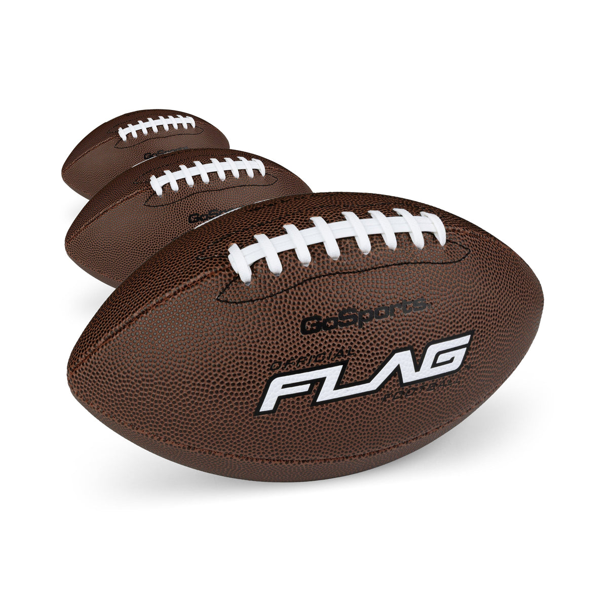 Composite Youth Flag Football Balls GoSports Football 3-pk 