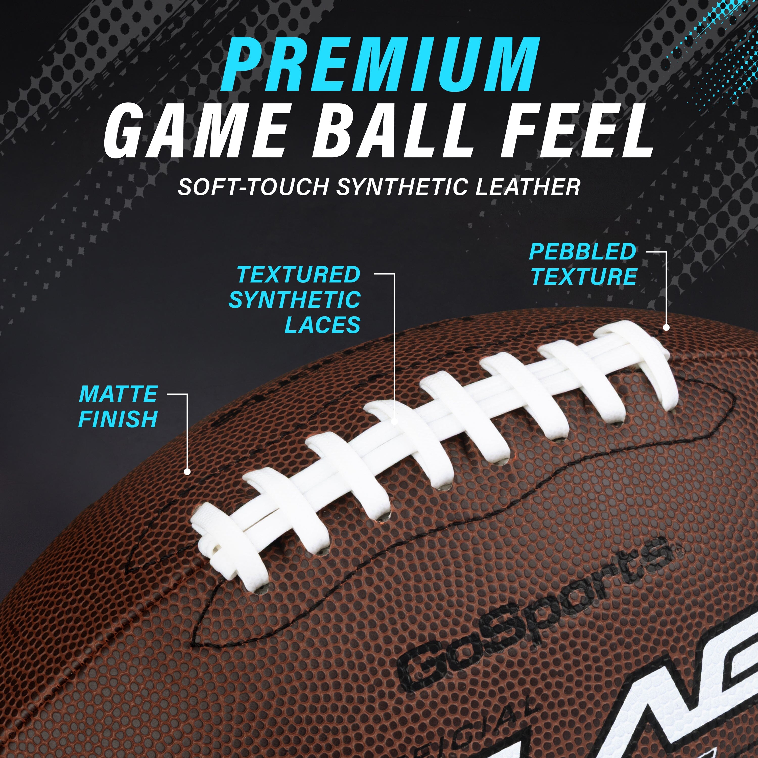 Elite Pro Grip Youth Flag Football Balls, Single or 3-pk GoSports Football 