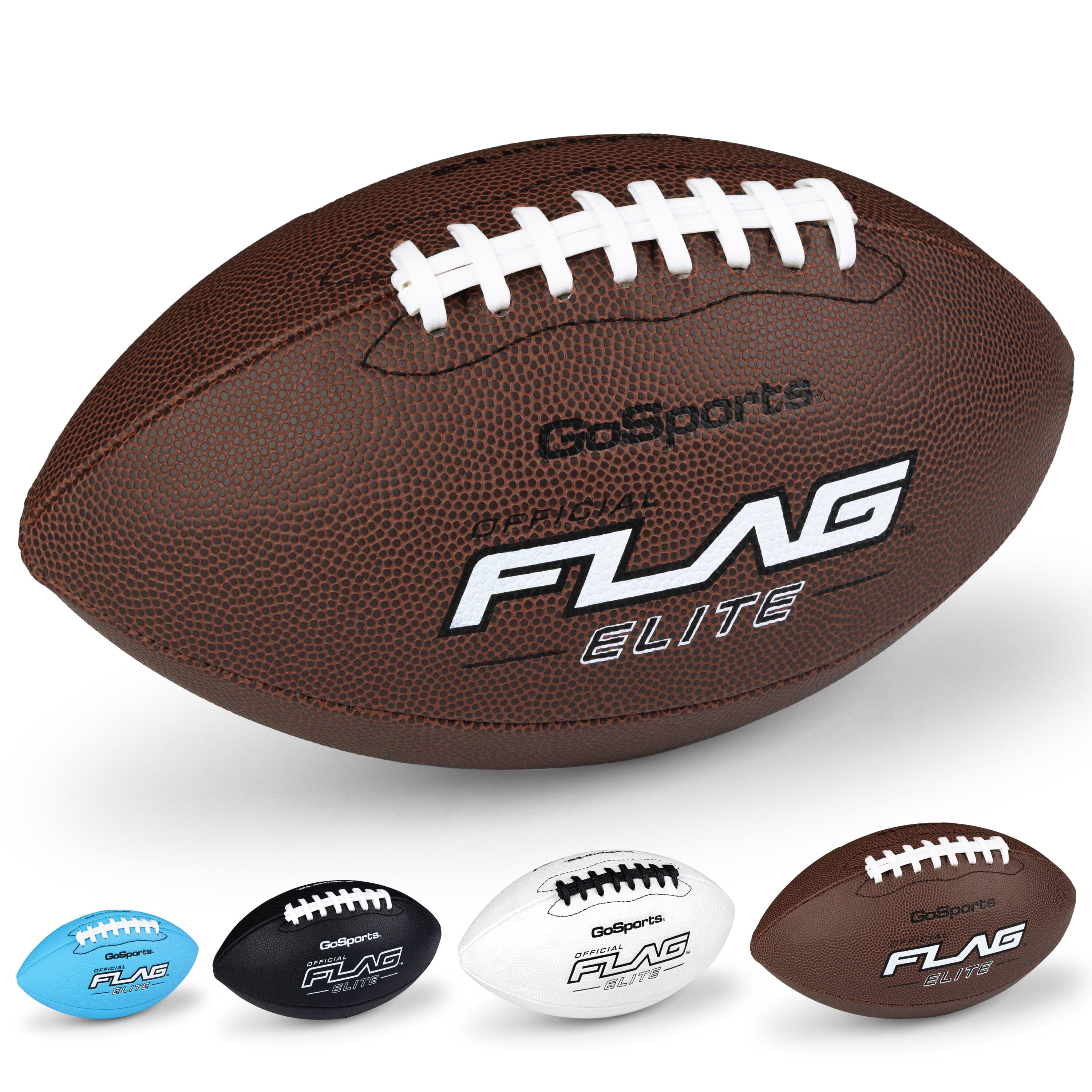 Elite Pro Grip Youth Flag Football Balls, Single or 3-pk GoSports Football Single 