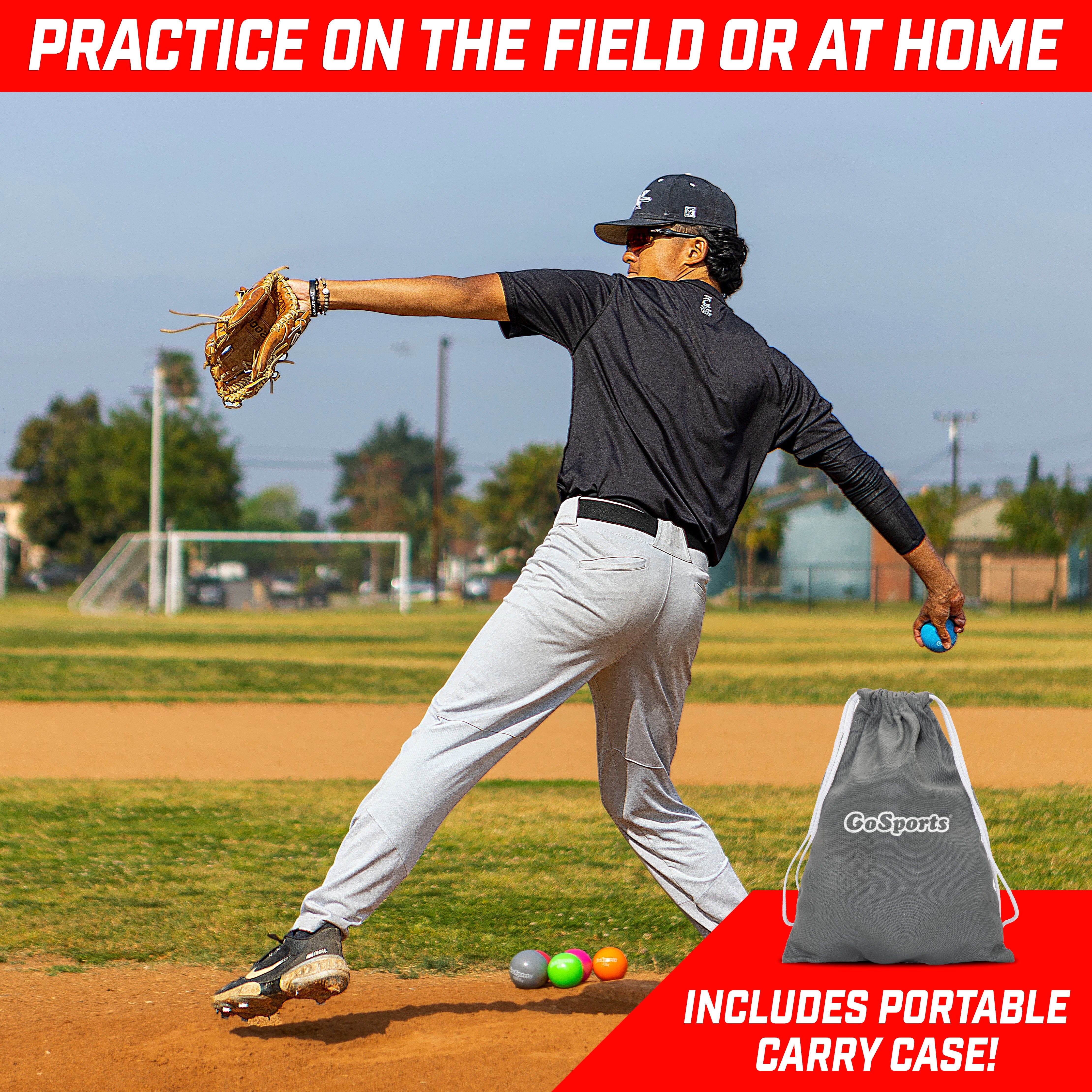 GoSports Plyometric Weighted Balls for Baseball & Softball Training 6 Pack - Choose Pro or Elite Set Baseballs GoSports 