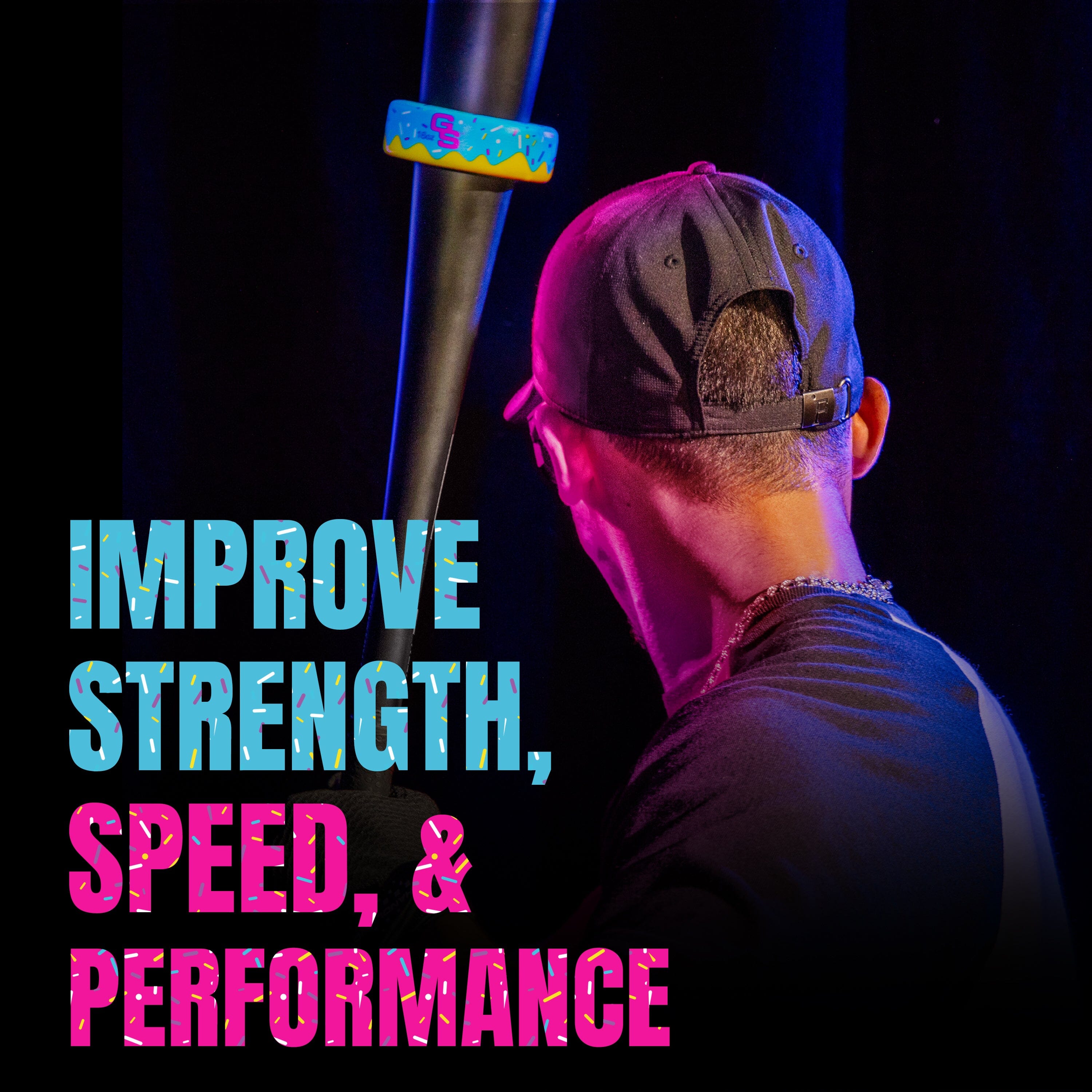 GoSports Baseball and Softball Bat Donut - 16 oz Baseball Drip Bat Weight - Blue Playgosports.com 