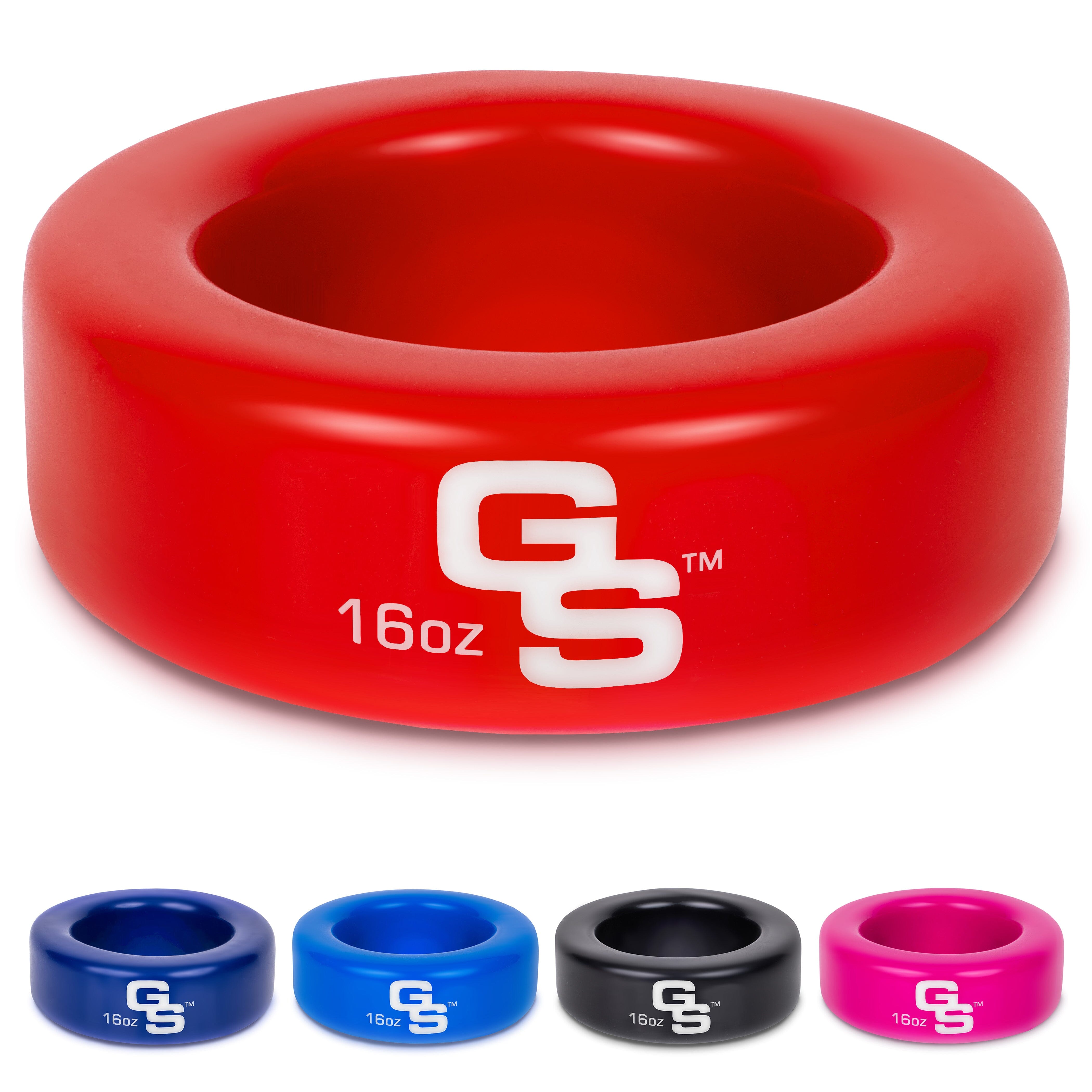 GoSports Baseball and Softball Bat Weight - 16 oz Baseball Donut - Red Playgosports.com 