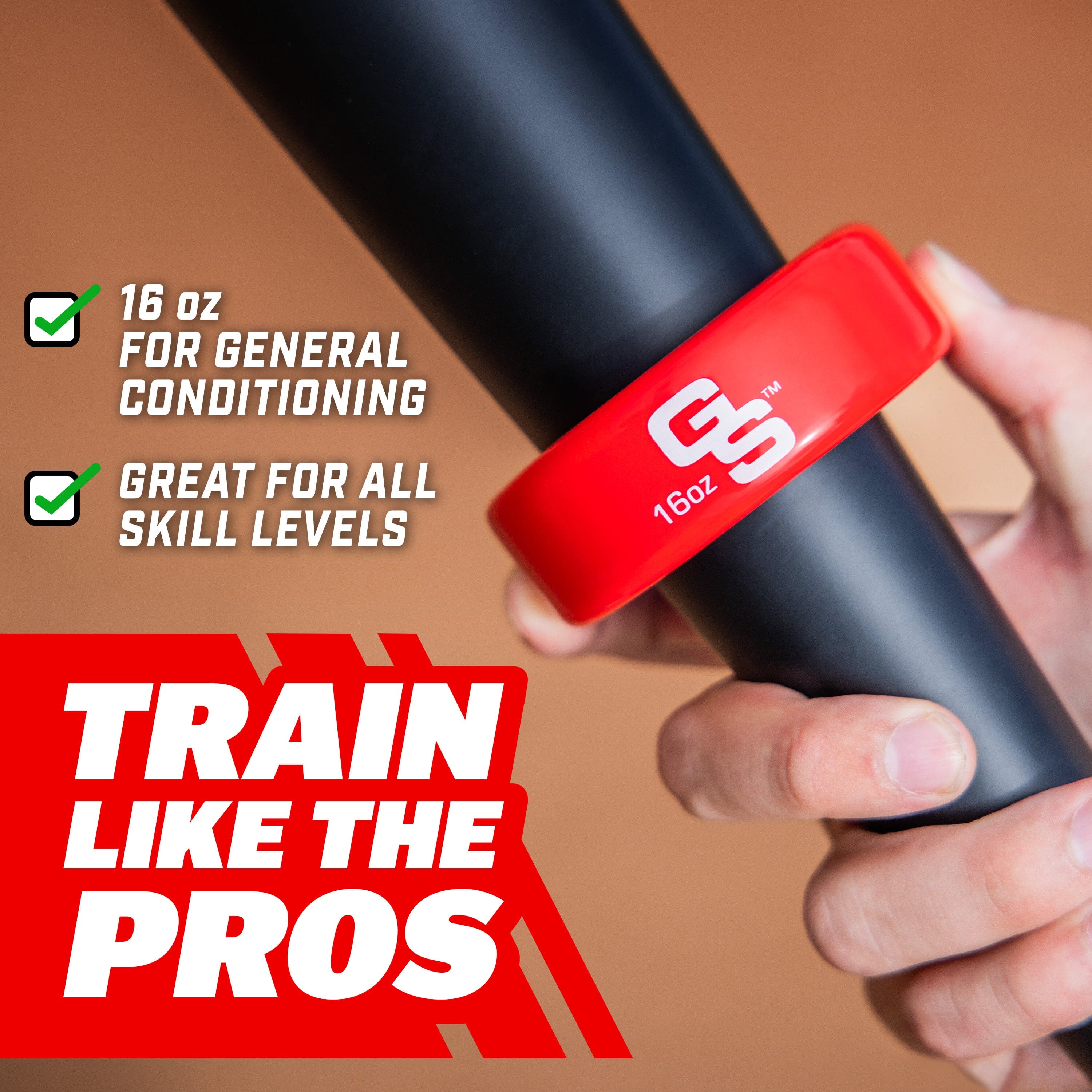 GoSports Baseball and Softball Bat Weight - 16 oz Baseball Donut - Red Playgosports.com 