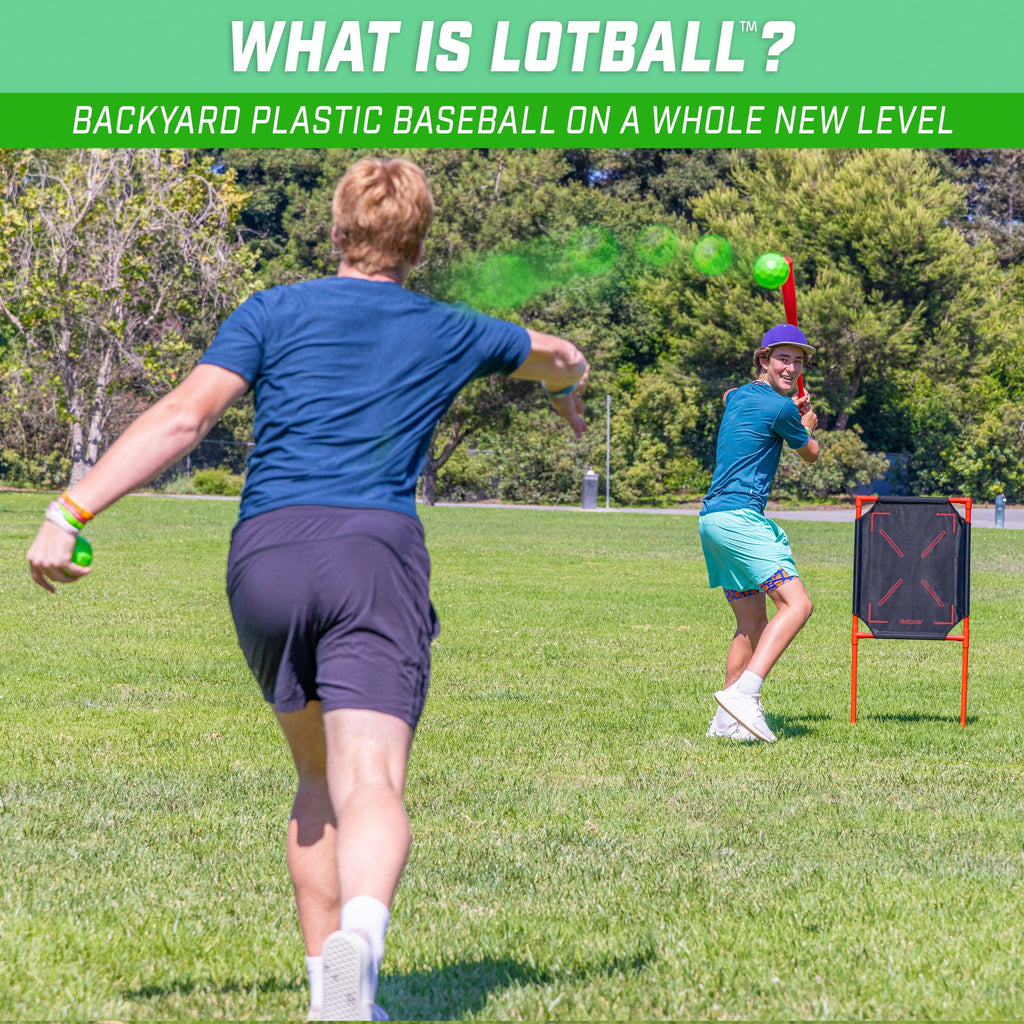 GoSports LotBall AIR Backyard Baseball Bat, Ball and Strike Zone Set - Plastic Baseball Game for Kids GoSports 