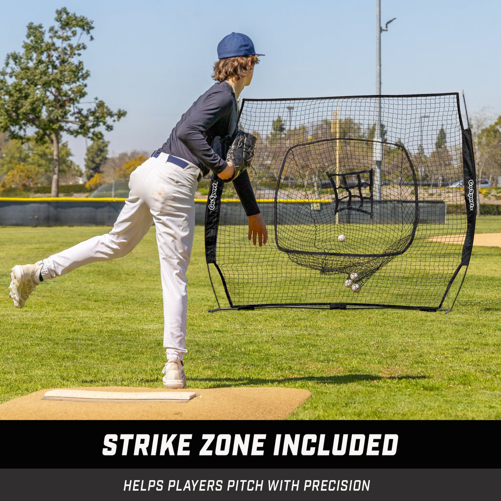 GoSports 7 ft x 7 ft Baseball & Softball Practice Hitting & Pitching Net Baseball Playgosports.com 