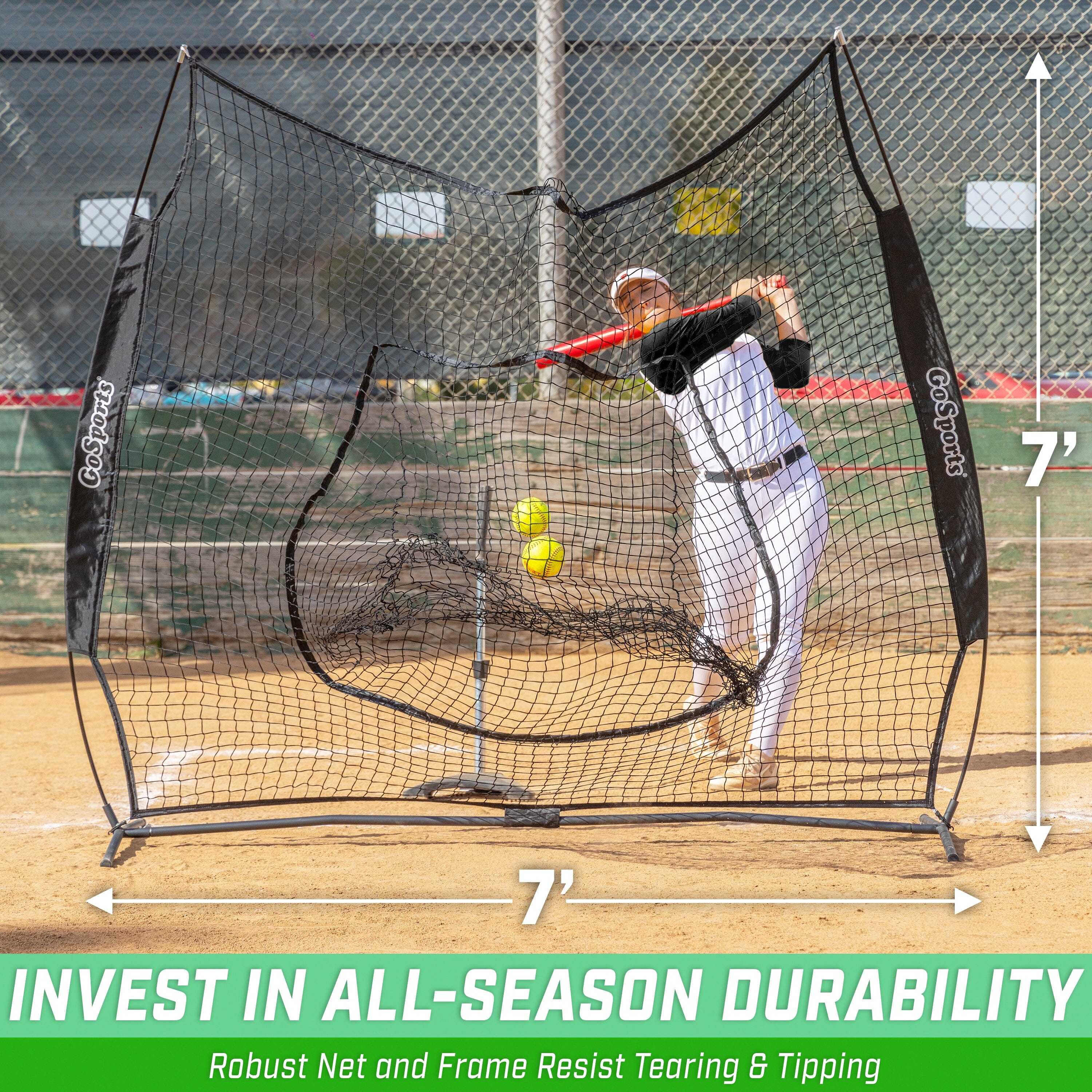 a baseball player is about to hit the ball